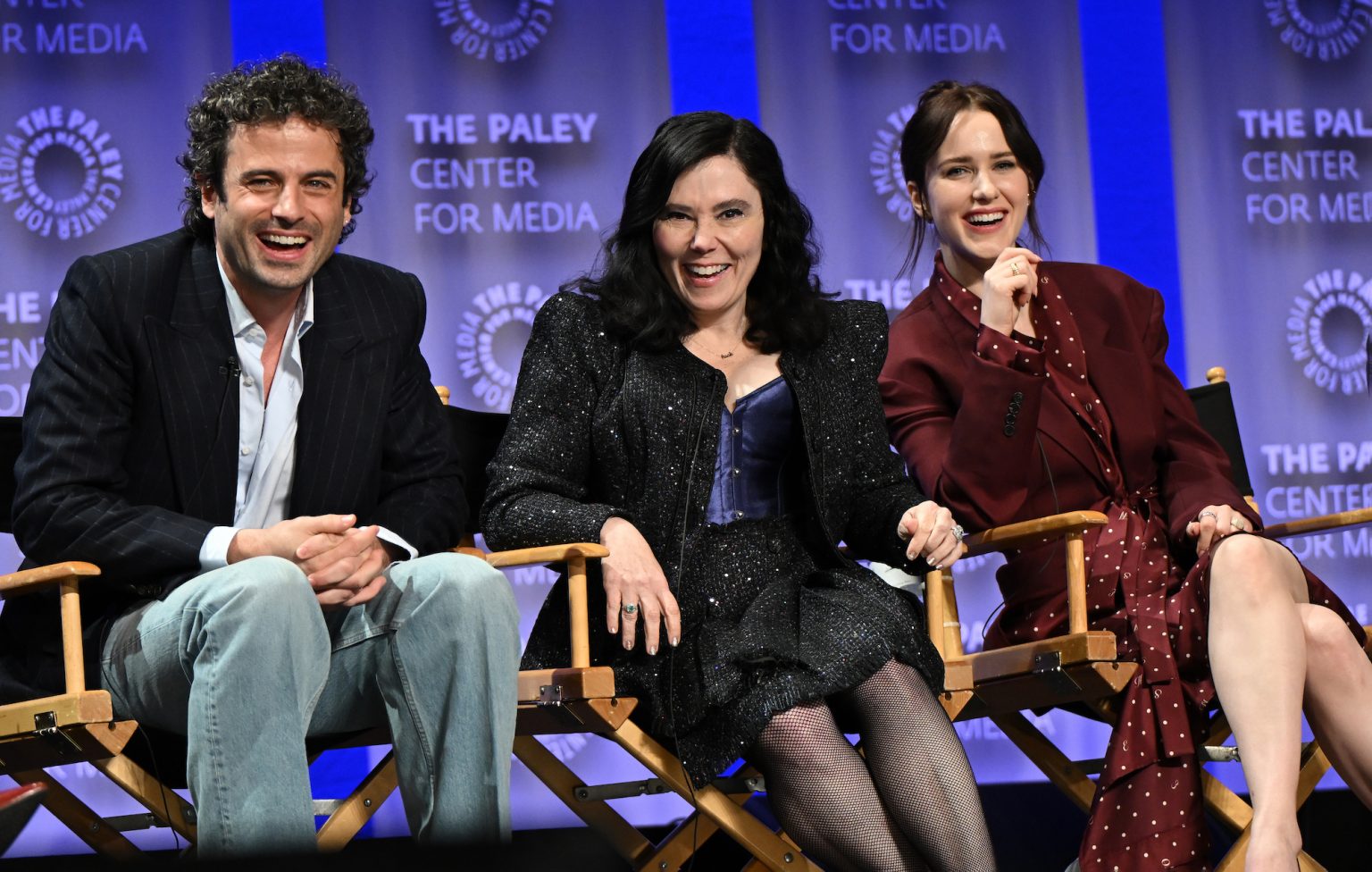 HOLLYWOOD CA - MARCH 29: Luke Kirby, Alex Borstein, and Rachel Brosnahan at PaleyFest LA 2025 honoring The Amy Sherman-Palladino Multiverse, presented by the Paley Center for Media, at the DOLBY THEATRE on March 29, 2025 in Hollywood, California. © Kevin Parry