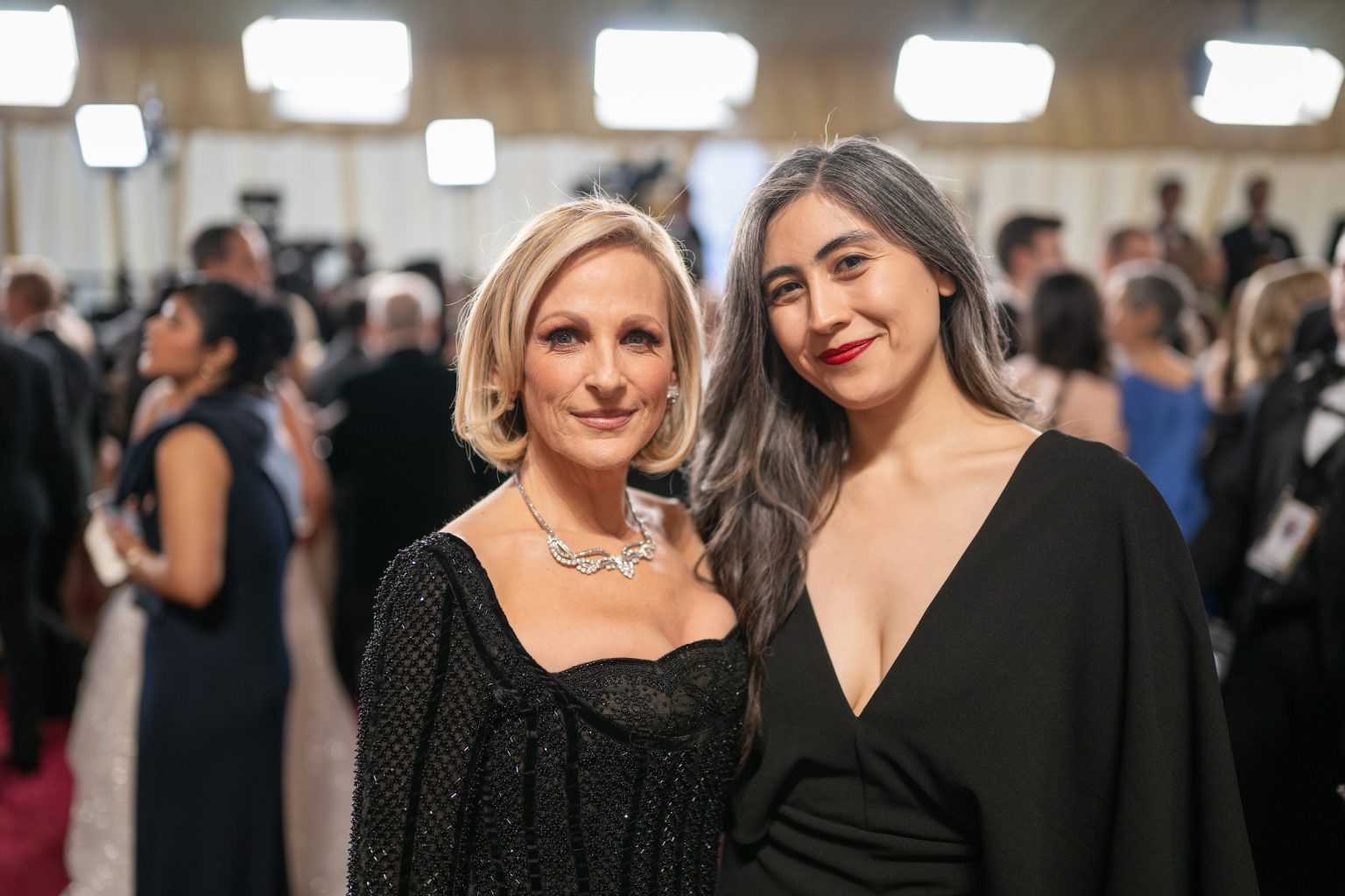 Marlee Matlin (left) arrives on the red carpet of the 97th Oscars® at the Dolby® Theatre at Ovation Hollywood on Sunday, March 2, 2025.
