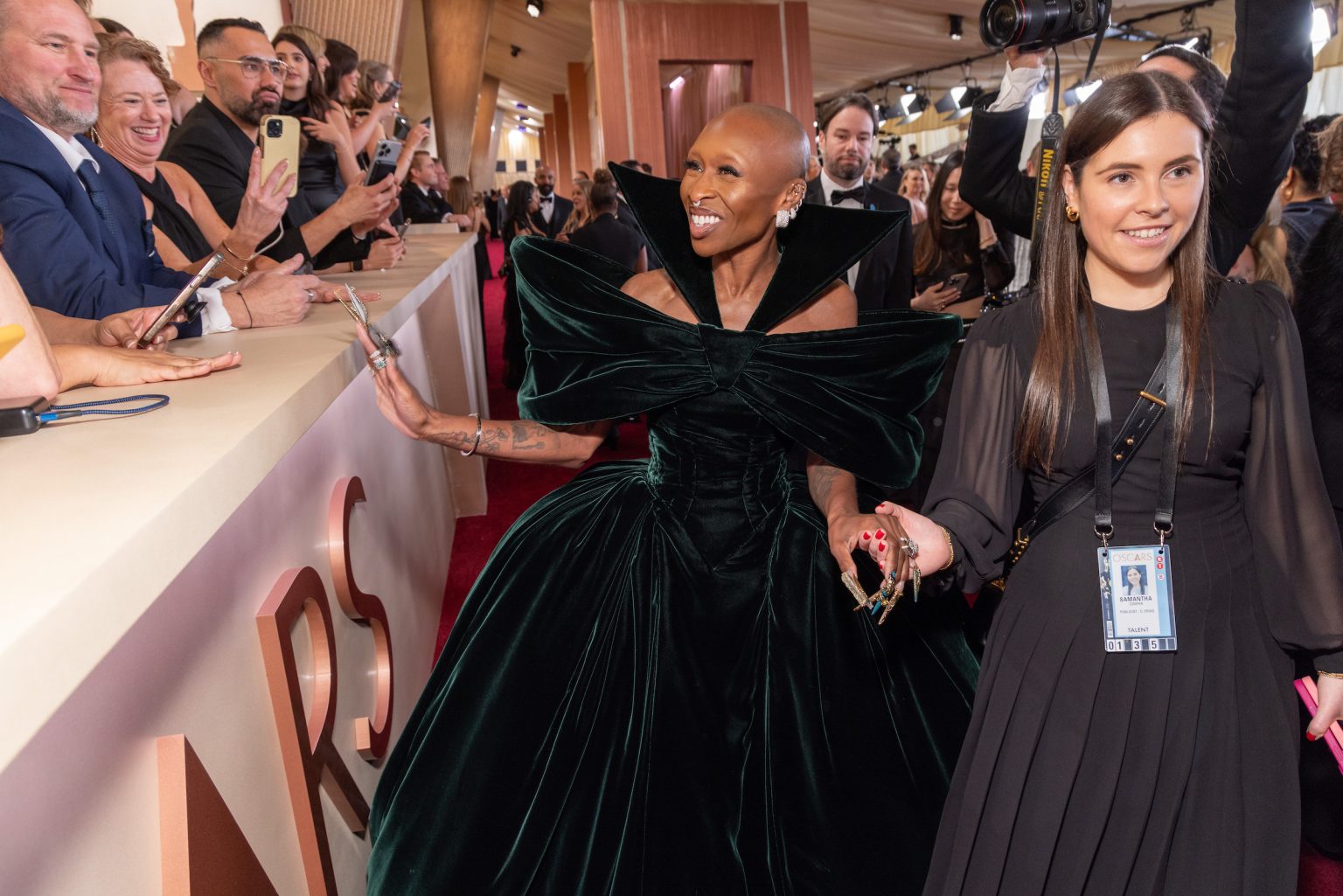 Cynthia Eric arrives on the red carpet of the 97th Oscars® at the Dolby® Theatre at Ovation Hollywood on Sunday, March 2, 2025.