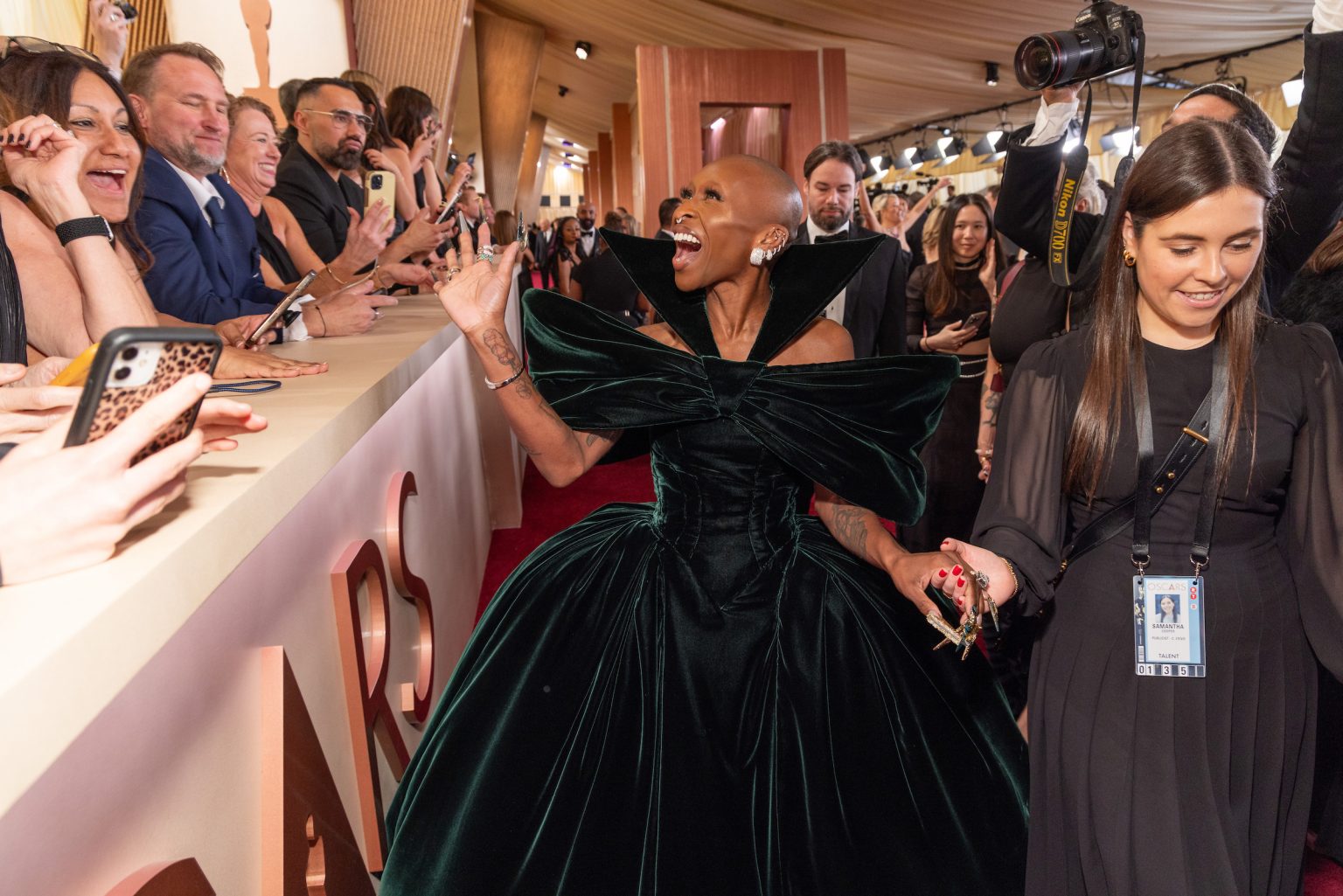 Cynthia Eric arrives on the red carpet of the 97th Oscars® at the Dolby® Theatre at Ovation Hollywood on Sunday, March 2, 2025.