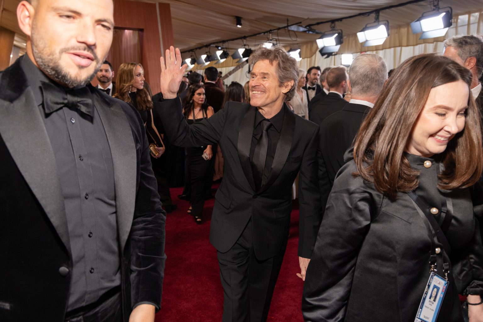 Willem Dafoe arrives on the red carpet of the 97th Oscars® at the Dolby® Theatre at Ovation Hollywood on Sunday, March 2, 2025.