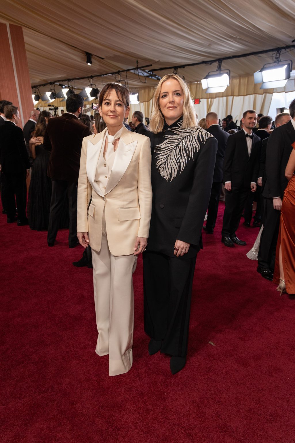 Lesley Barber and Ornela March arrive on the red carpet of the 97th Oscars® at the Dolby® Theatre at Ovation Hollywood on Sunday, March 2, 2025.
