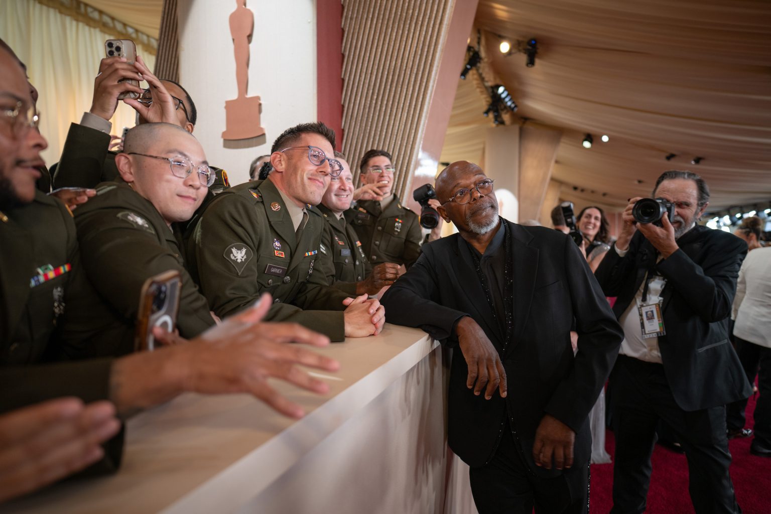 Samual L Jackson arrives on the red carpet of the 97th Oscars® at the Dolby® Theatre at Ovation Hollywood on Sunday, March 2, 2025.