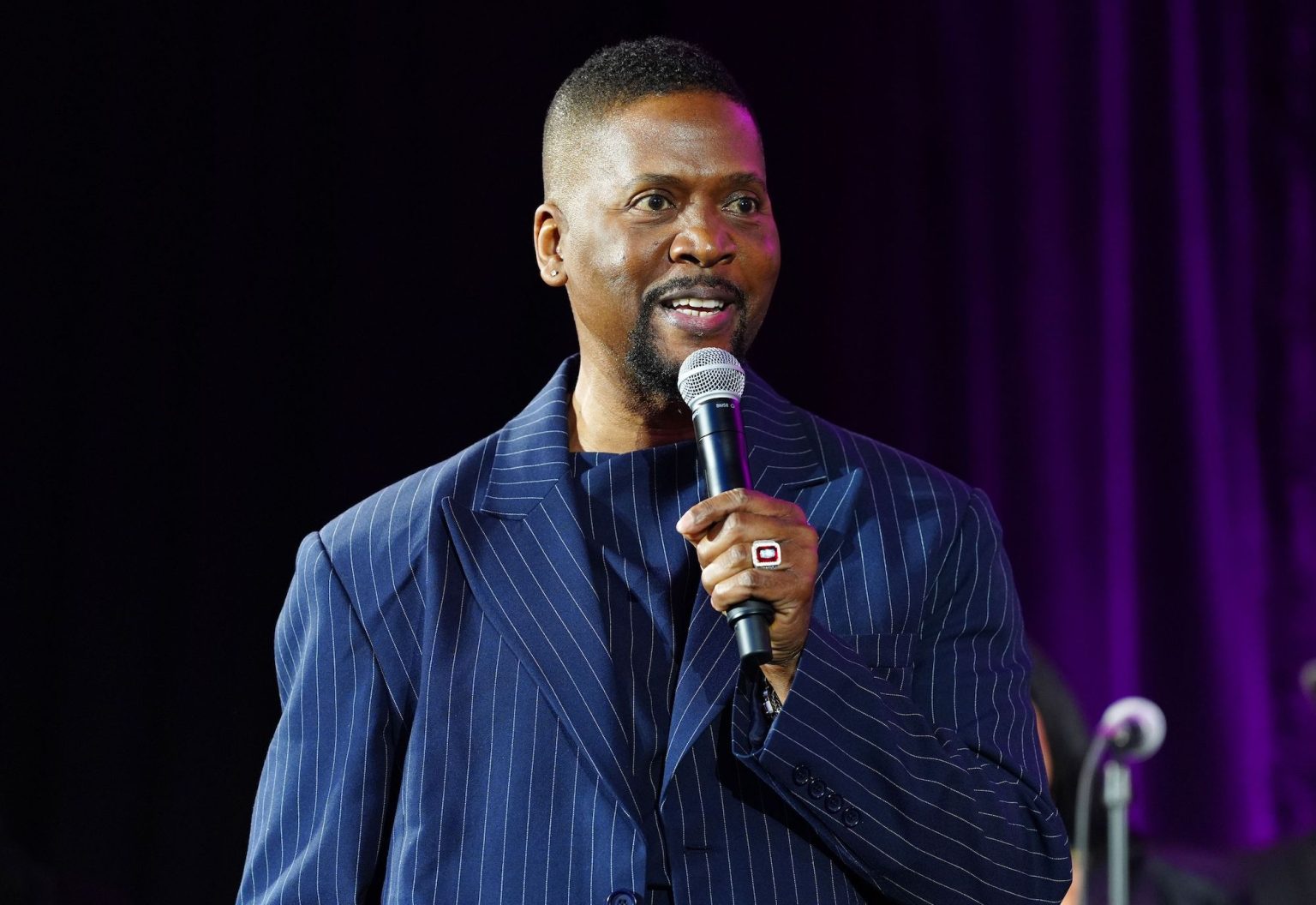 ATLANTA, GEORGIA - APRIL 03: Donald Lawrence performs during the 2025 BMI Trailblazers of Gospel Music Awards at Flourish Atlanta on April 03, 2025 in Atlanta, Georgia. (Photo by Erika Goldring/Getty Images for BMI)