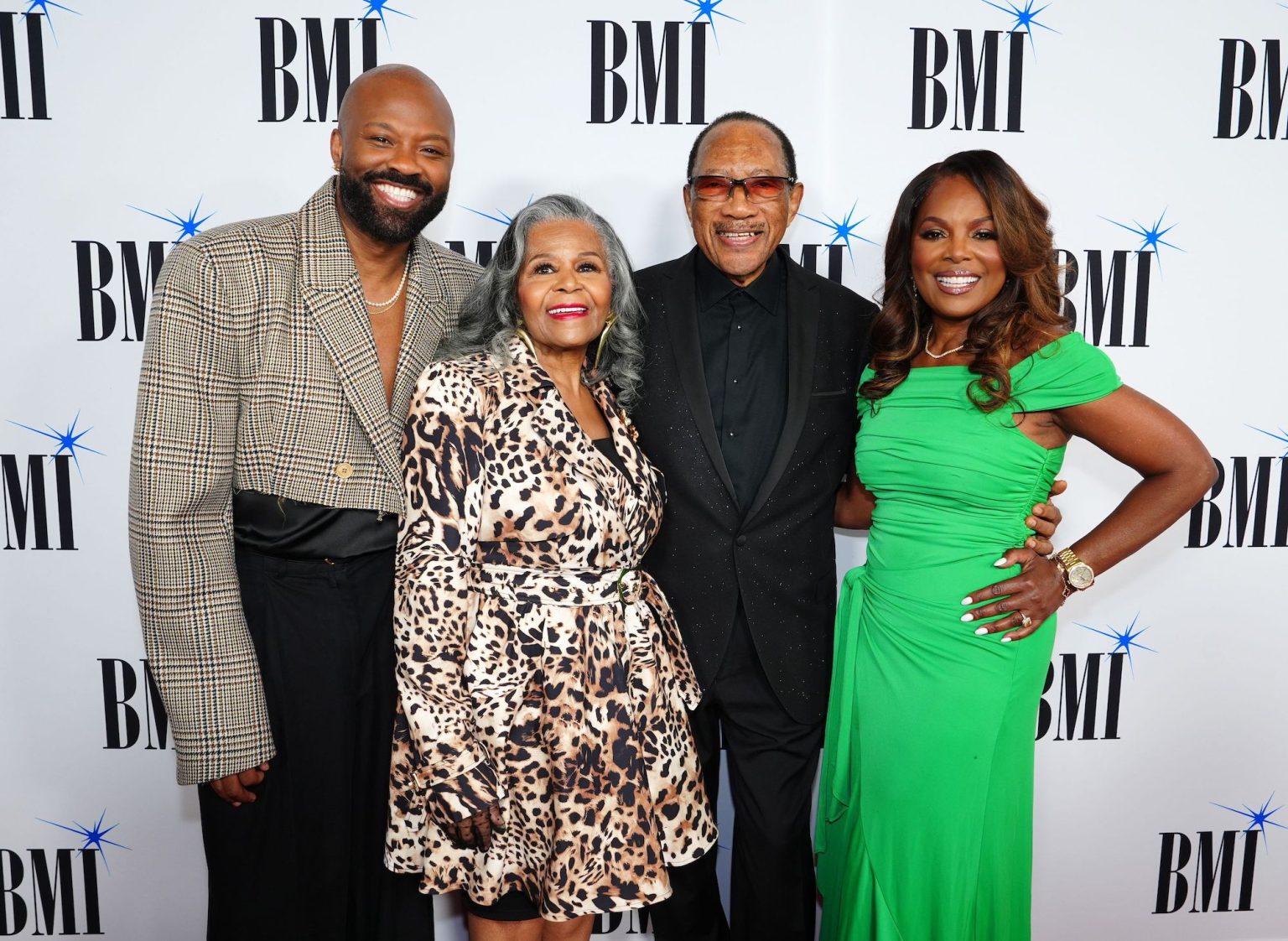 ATLANTA, GEORGIA - APRIL 03: (L-R) Wardell Malloy, Vanessa Bell Armstrong, Bobby Jones and Catherine Brewton attend the 2025 BMI Trailblazers of Gospel Music Awards at Flourish Atlanta on April 03, 2025 in Atlanta, Georgia. (Photo by Erika Goldring/Getty Images for BMI)
