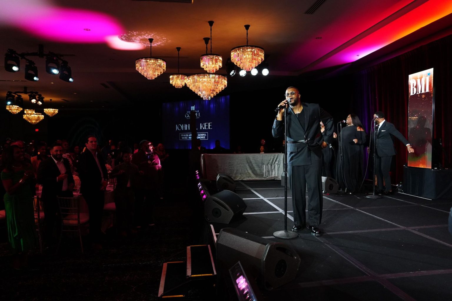 ATLANTA, GEORGIA - APRIL 03: Kelontae Gavin performs during the 2025 BMI Trailblazers of Gospel Music Awards at Flourish Atlanta on April 03, 2025 in Atlanta, Georgia. (Photo by Erika Goldring/Getty Images for BMI)