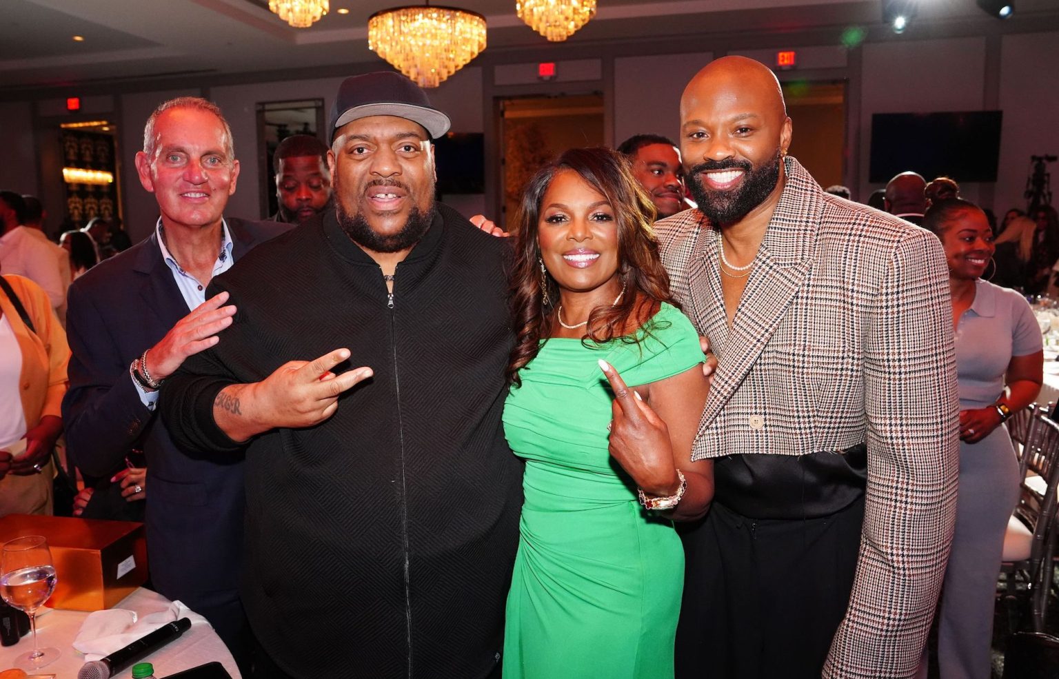 ATLANTA, GEORGIA - APRIL 03: (L-R) Mike O'Neill, BMI President & CEO, John P. Kee, Catherine Brewton and Wardell Malloy attend the 2025 BMI Trailblazers of Gospel Music Awards at Flourish Atlanta on April 03, 2025 in Atlanta, Georgia. (Photo by Erika Goldring/Getty Images for BMI)