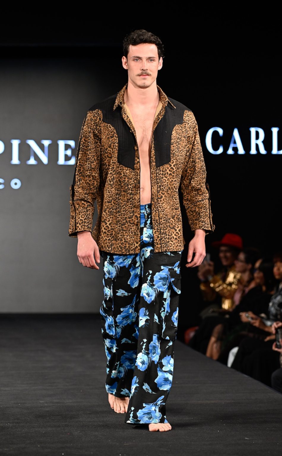 NEW YORK, NEW YORK - FEBRUARY 07: A model walks the runway at the Carlos Pineda show during New York Fashion Week Powered By Art Hearts Fashion at The Angel Orensanz Foundation on February 07, 2025 in New York City. (Photo by Arun Nevader/Getty Images for Art Hearts Fashion)