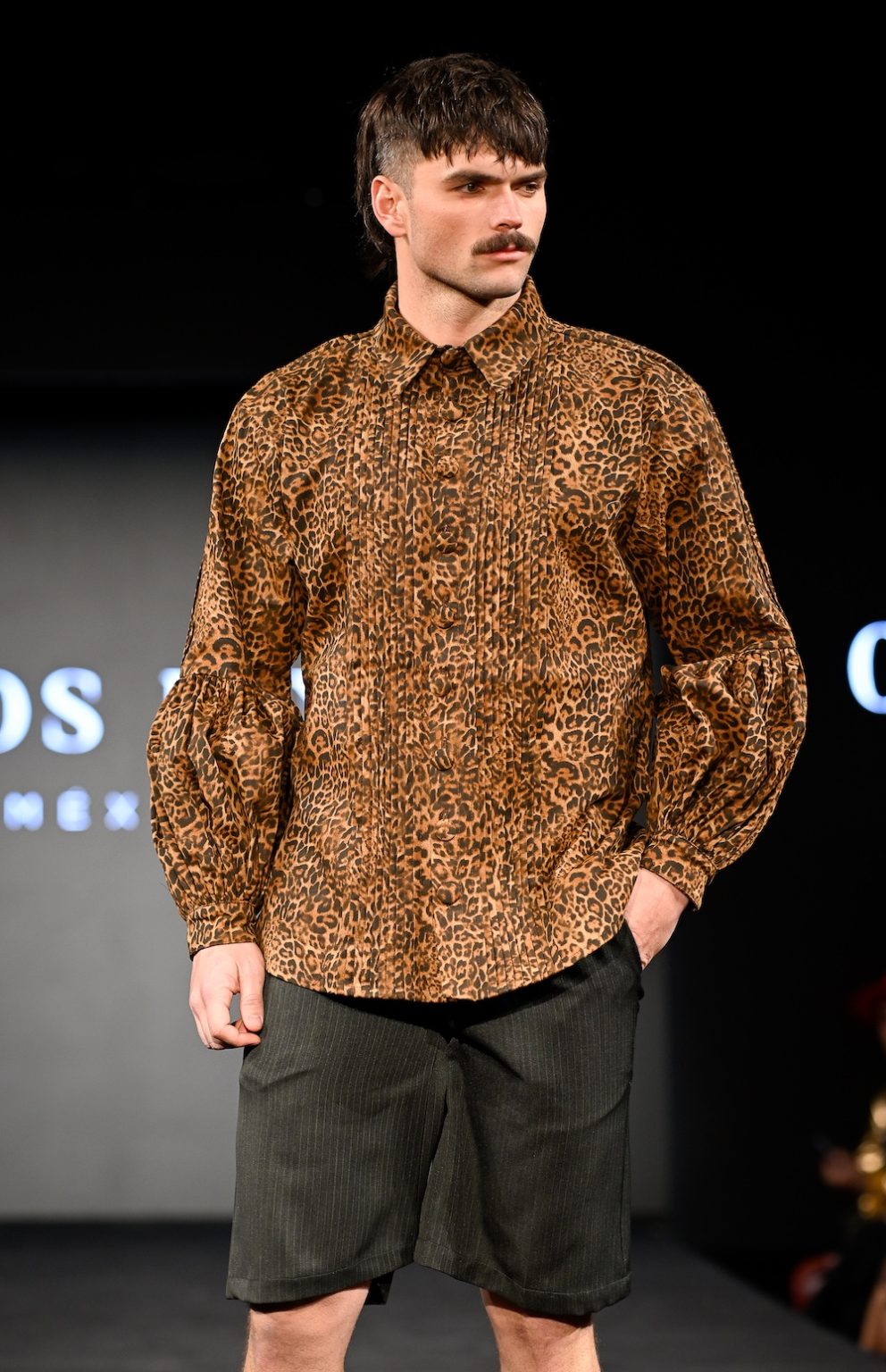 NEW YORK, NEW YORK - FEBRUARY 07: A model walks the runway at the Carlos Pineda show during New York Fashion Week Powered By Art Hearts Fashion at The Angel Orensanz Foundation on February 07, 2025 in New York City. (Photo by Arun Nevader/Getty Images for Art Hearts Fashion)
