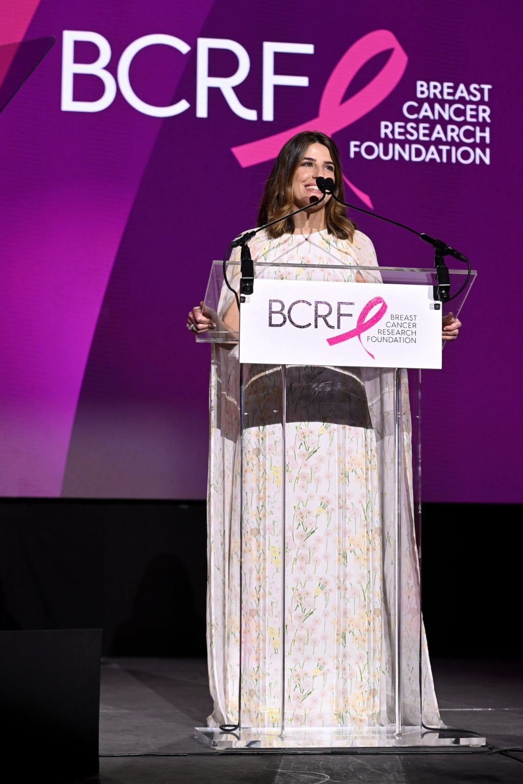 NEW YORK, NEW YORK - MAY 13: Marcella Kelson speaks onstage during the Breast Cancer Research Foundation Hot Pink Party 2025 at The Glasshouse on May 13, 2025 in New York City. (Photo by Noam Galai/Getty Images for Breast Cancer Research Foundation)