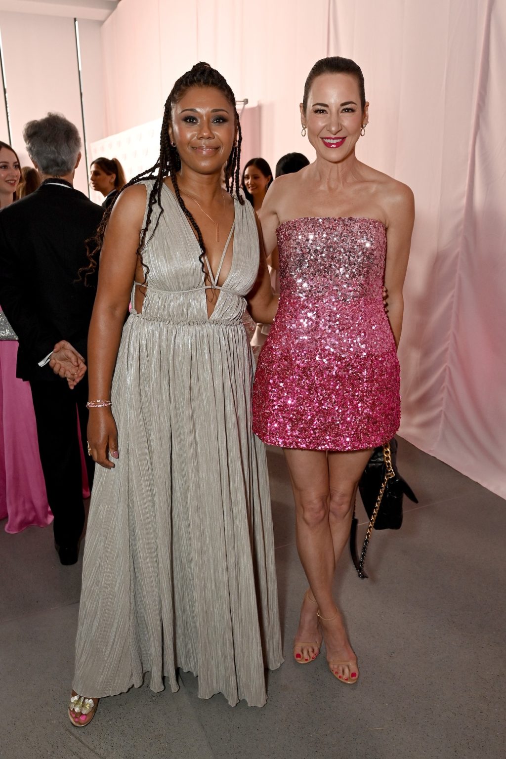 NEW YORK, NEW YORK - MAY 13: (L-R) Toks Olagundoye and Sarrah Strimel Bentley attend the Breast Cancer Research Foundation Hot Pink Party 2025 at The Glasshouse on May 13, 2025 in New York City. (Photo by Bryan Bedder/Getty Images for Breast Cancer Research Foundation)