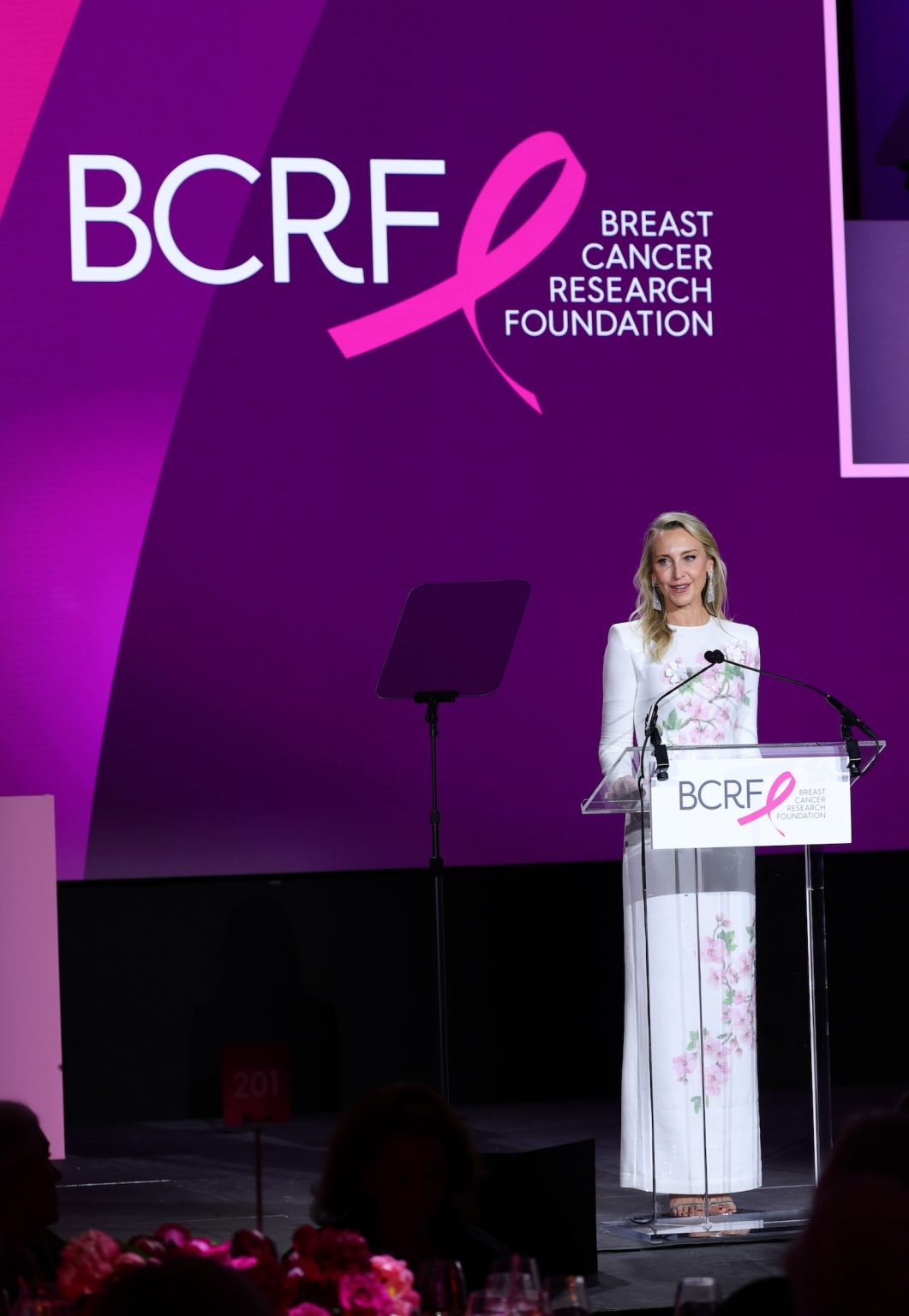 NEW YORK, NEW YORK - MAY 13: Kinga Lampert speaks onstage during the Breast Cancer Research Foundation Hot Pink Party 2025 at The Glasshouse on May 13, 2025 in New York City. (Photo by Dimitrios Kambouris/Getty Images for Breast Cancer Research Foundation)