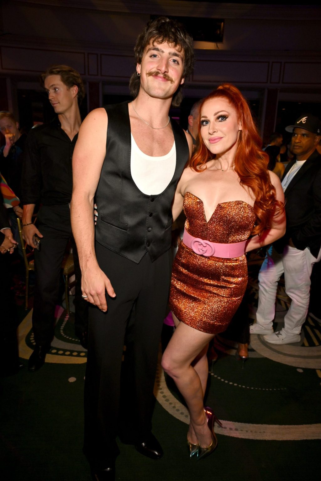 BEVERLY HILLS, CALIFORNIA - MAY 13: (L-R) Benson Boone and Bonnie McKee attend the 2025 BMI Pop Awards at Beverly Wilshire, A Four Seasons Hotel on May 13, 2025 in Beverly Hills, California. (Photo by Lester Cohen/Getty Images for BMI)