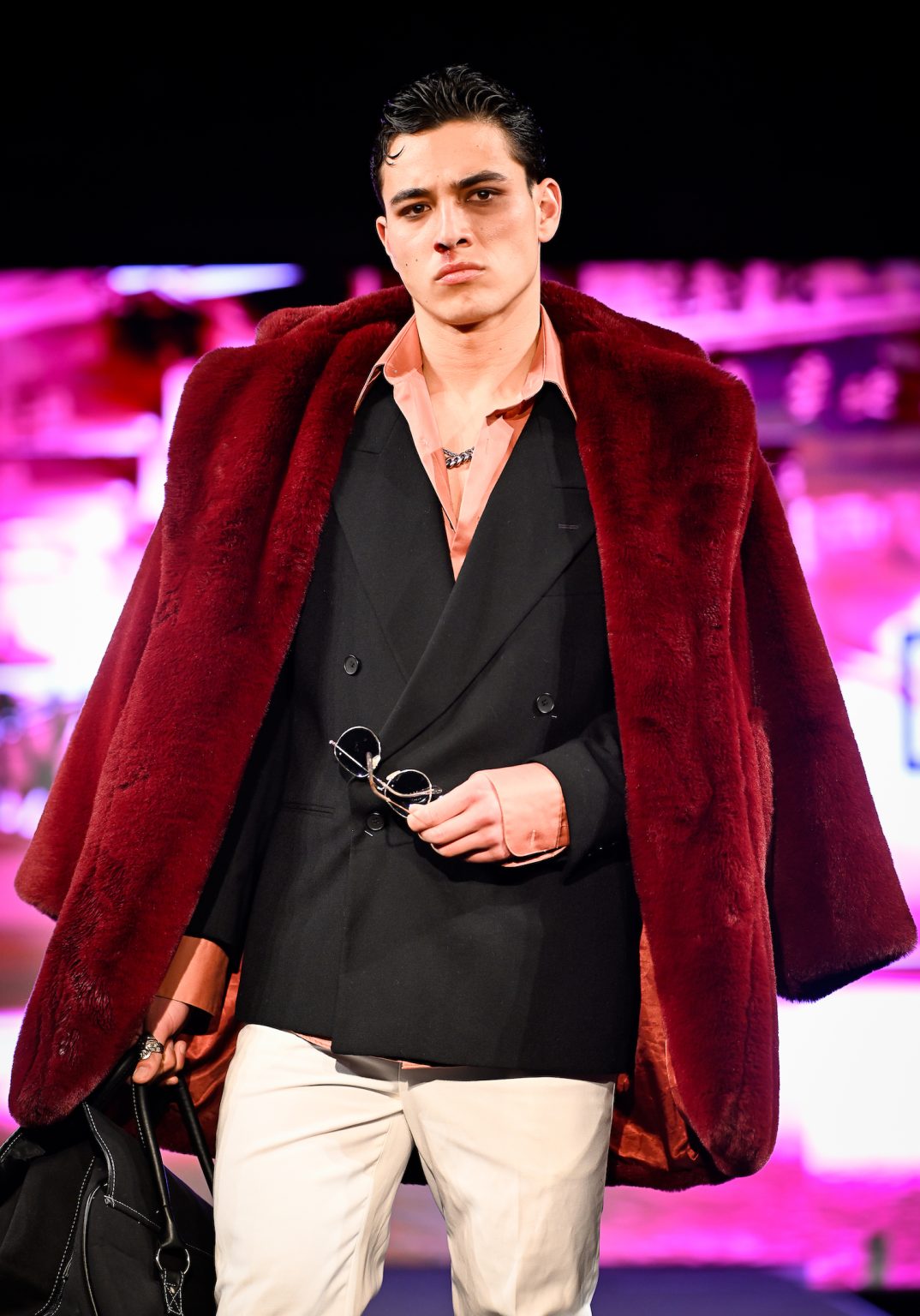 NEW YORK, NEW YORK - FEBRUARY 06: A model walks the runway at the Danny Nguyen show during New York Fashion Week Powered By Art Hearts Fashion at The Angel Orensanz Foundation on February 06, 2025 in New York City. (Photo by Arun Nevader/Getty Images for Art Hearts Fashion)