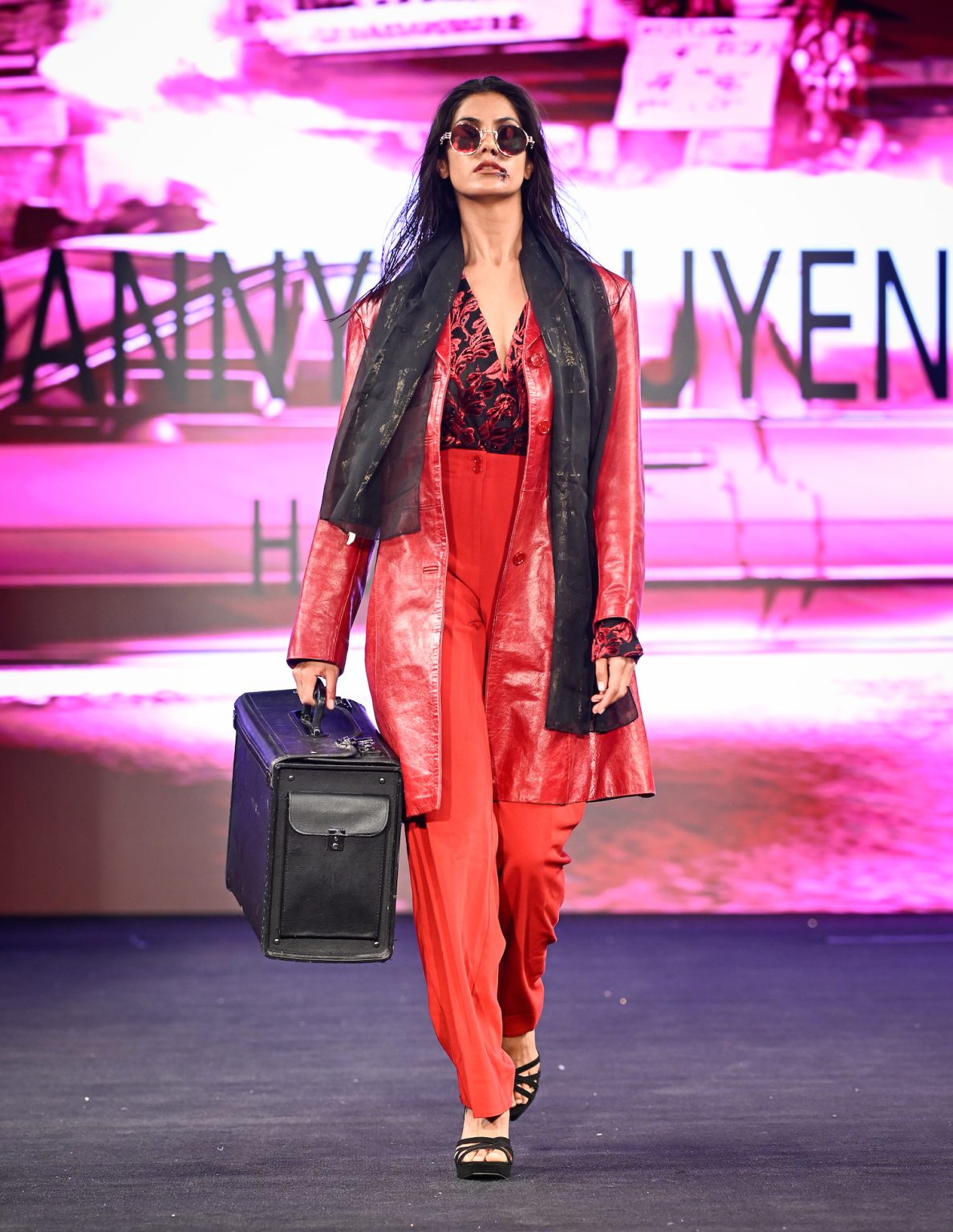 NEW YORK, NEW YORK - FEBRUARY 06: A model walks the runway at the Danny Nguyen show during New York Fashion Week Powered By Art Hearts Fashion at The Angel Orensanz Foundation on February 06, 2025 in New York City. (Photo by Arun Nevader/Getty Images for Art Hearts Fashion)