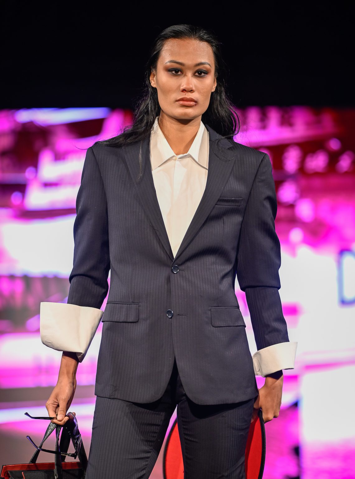 NEW YORK, NEW YORK - FEBRUARY 06: A model walks the runway at the Danny Nguyen show during New York Fashion Week Powered By Art Hearts Fashion at The Angel Orensanz Foundation on February 06, 2025 in New York City. (Photo by Arun Nevader/Getty Images for Art Hearts Fashion)
