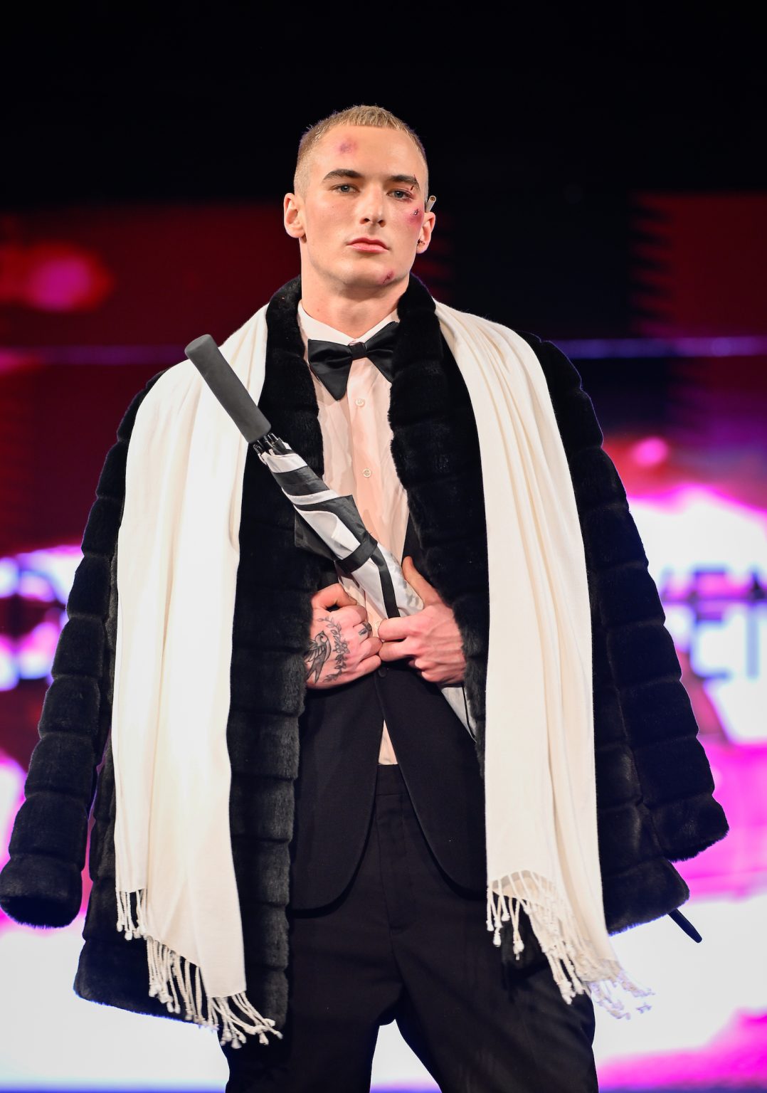 NEW YORK, NEW YORK - FEBRUARY 06: A model walks the runway at the Danny Nguyen show during New York Fashion Week Powered By Art Hearts Fashion at The Angel Orensanz Foundation on February 06, 2025 in New York City. (Photo by Arun Nevader/Getty Images for Art Hearts Fashion)