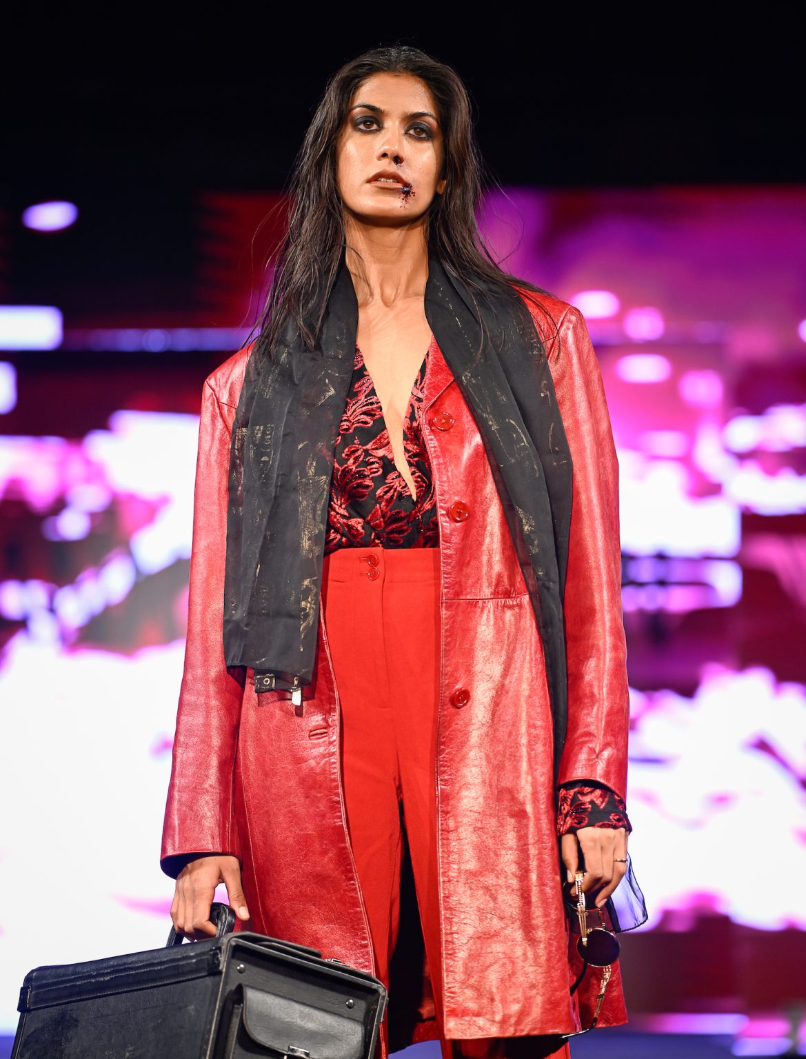 NEW YORK, NEW YORK - FEBRUARY 06: A model walks the runway at the Danny Nguyen show during New York Fashion Week Powered By Art Hearts Fashion at The Angel Orensanz Foundation on February 06, 2025 in New York City. (Photo by Arun Nevader/Getty Images for Art Hearts Fashion)