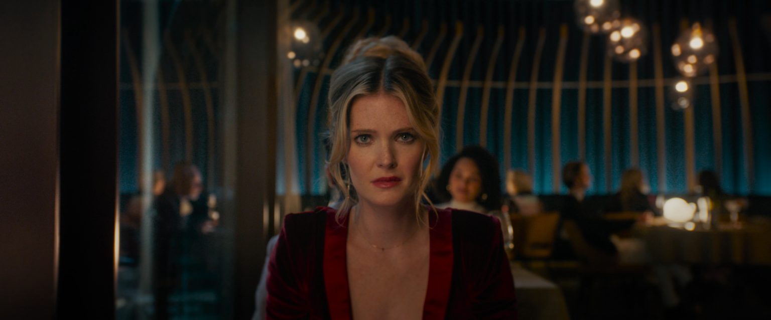 Meghann Fahy as Violet in Drop, directed by Christopher Landon.