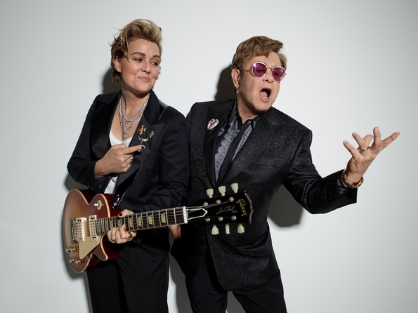 Elton John and Brandi Carlile (photo credit: Peggy Sirota)