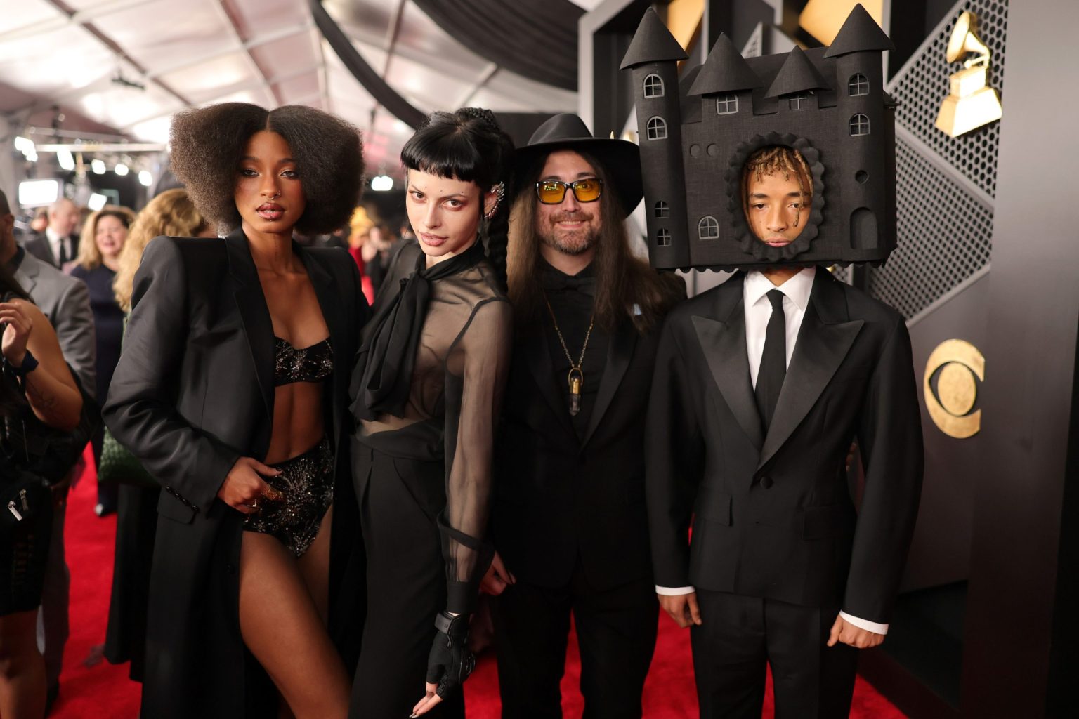 LOS ANGELES, CALIFORNIA - FEBRUARY 02: (L-R) Willow Smith, Charlotte Kemp Muhl, Sean Ono Lennon, and Jaden Smith attend the 67th Annual GRAMMY Awards at Crypto.com Arena on February 02, 2025 in Los Angeles, California. (Photo by Neilson Barnard/Getty Images for The Recording Academy)