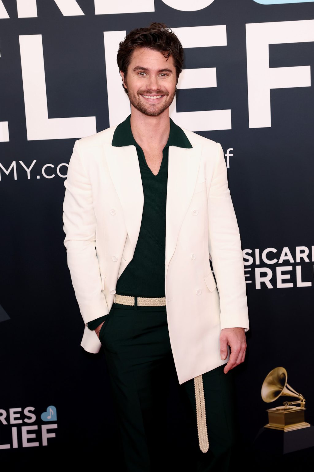 LOS ANGELES, CALIFORNIA - FEBRUARY 02: Chase Stokes attends the 67th Annual GRAMMY Awards at Crypto.com Arena on February 02, 2025 in Los Angeles, California. (Photo by Matt Winkelmeyer/Getty Images for The Recording Academy)