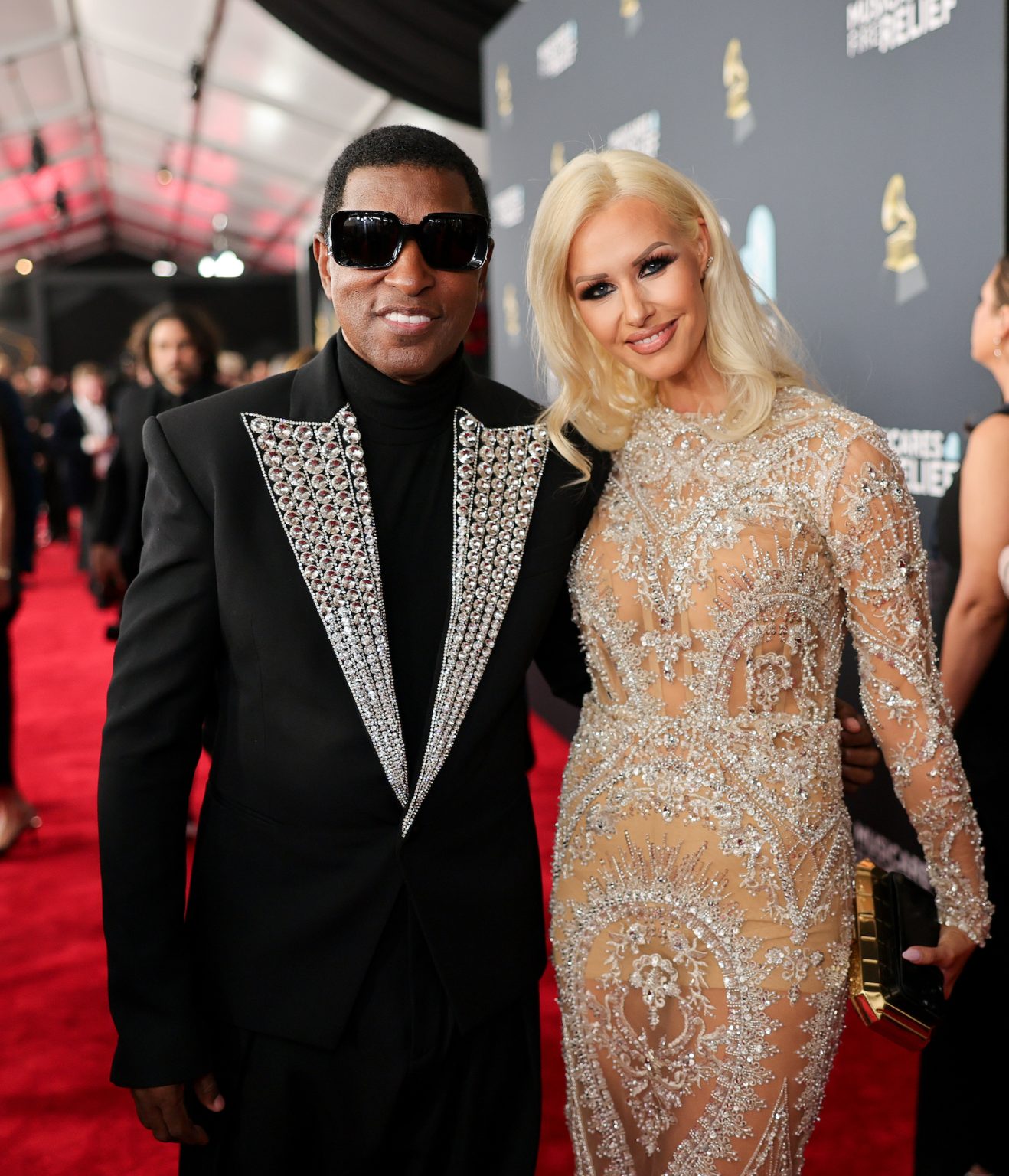 LOS ANGELES, CALIFORNIA - FEBRUARY 02: (L-R) Babyface and Rika Tischendorf attend the 67th Annual GRAMMY Awards at Crypto.com Arena on February 02, 2025 in Los Angeles, California. (Photo by Neilson Barnard/Getty Images for The Recording Academy)