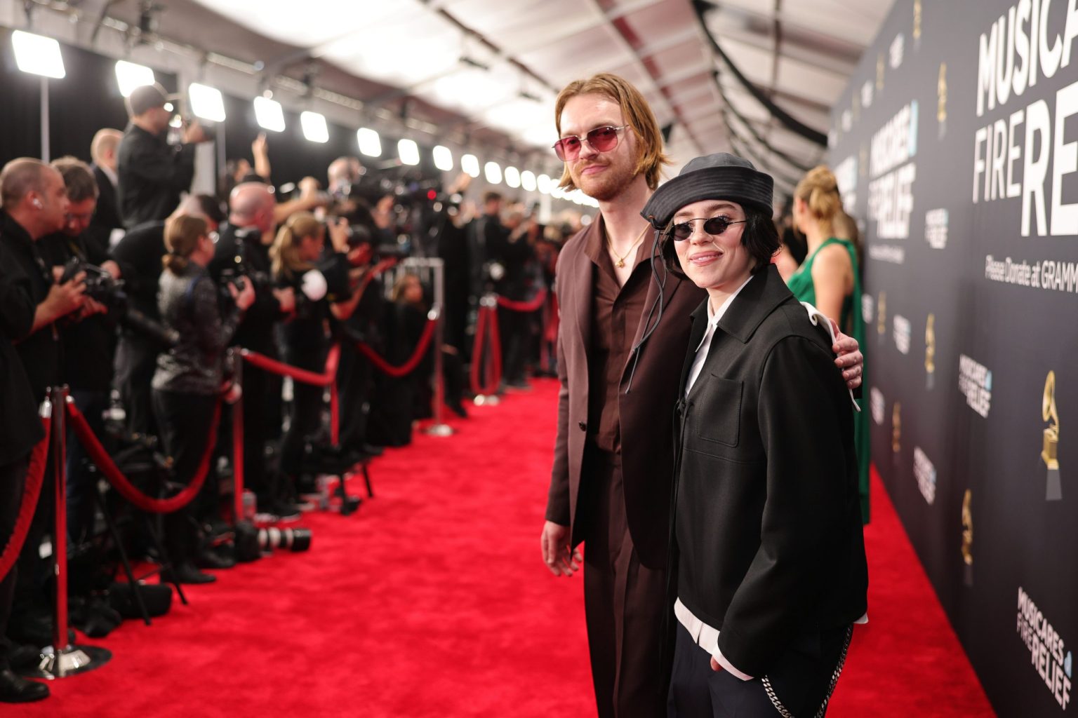 LOS ANGELES, CALIFORNIA - FEBRUARY 02: (L-R) FINNEAS and Billie Eilish attend the 67th Annual GRAMMY Awards on February 02, 2025 in Los Angeles, California. (Photo by Neilson Barnard/Getty Images for The Recording Academy)