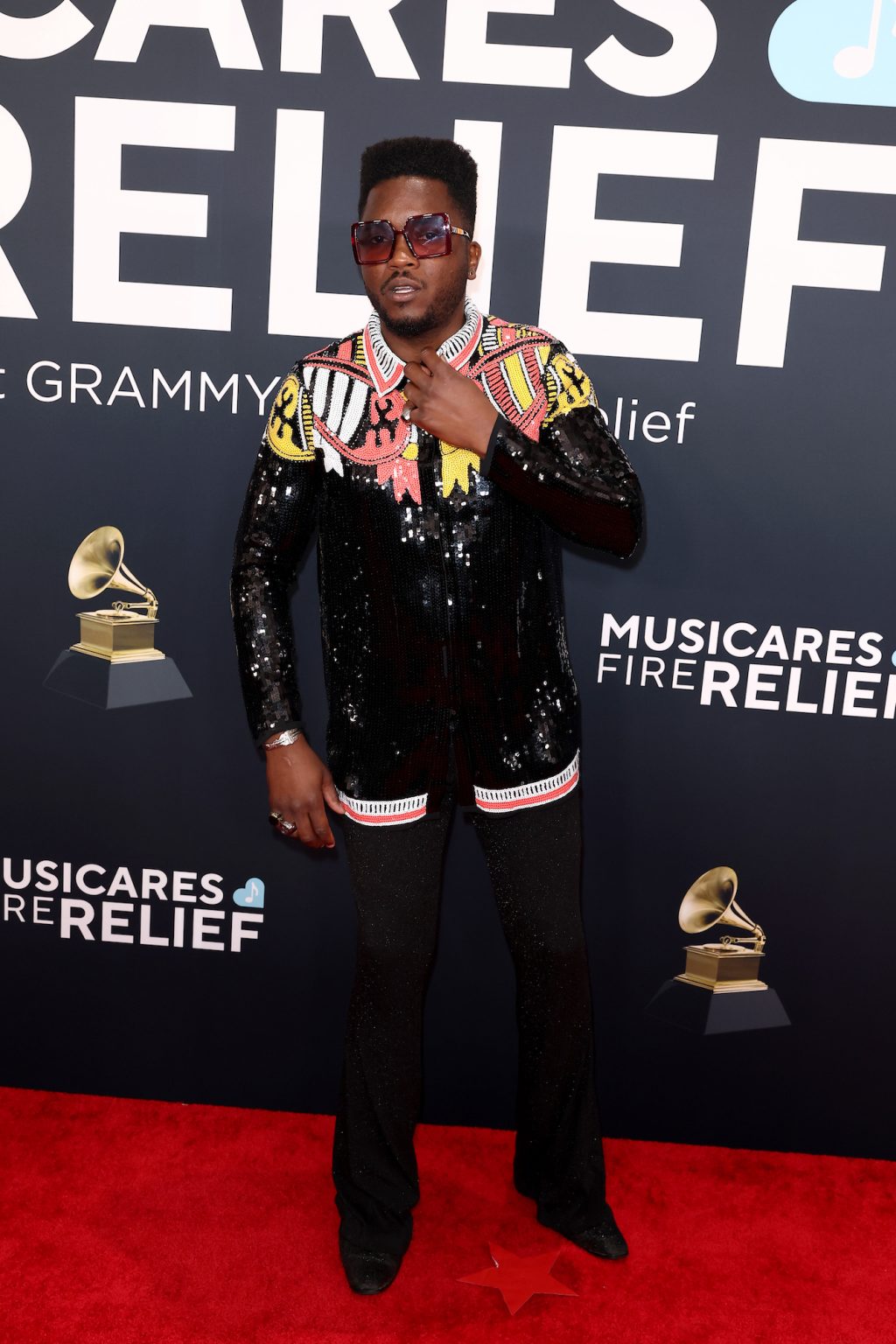 LOS ANGELES, CALIFORNIA - FEBRUARY 02: Cimafunk attends the 67th Annual GRAMMY Awards on February 02, 2025 in Los Angeles, California. (Photo by Matt Winkelmeyer/Getty Images for The Recording Academy)
