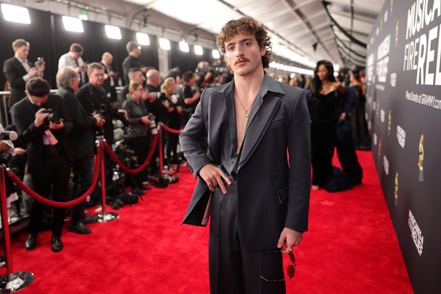 LOS ANGELES, CALIFORNIA - FEBRUARY 02: Benson Boone attends the 67th Annual GRAMMY Awards on February 02, 2025 in Los Angeles, California. (Photo by Neilson Barnard/Getty Images for The Recording Academy)