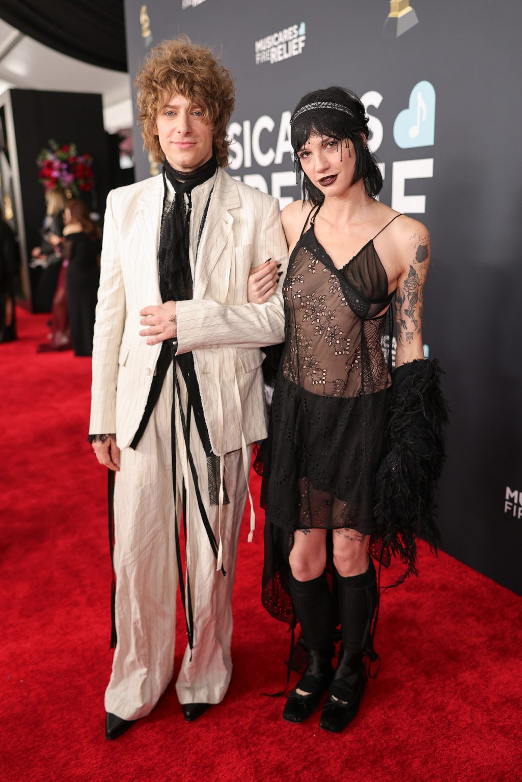 LOS ANGELES, CALIFORNIA - FEBRUARY 02: (L-R) Chris Greatti and Quincy Larsen attend the 67th Annual GRAMMY Awards at Crypto.com Arena on February 02, 2025 in Los Angeles, California. (Photo by Neilson Barnard/Getty Images for The Recording Academy)