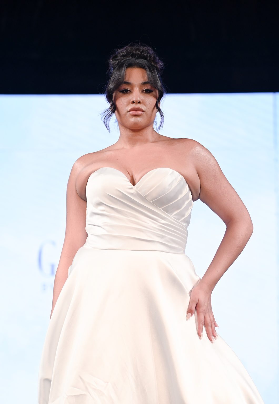 NEW YORK, NEW YORK - FEBRUARY 06: A model walks the runway at the Glaudi show during New York Fashion Week Powered By Art Hearts Fashion at The Angel Orensanz Foundation on February 06, 2025 in New York City. (Photo by Arun Nevader/Getty Images for Art Hearts Fashion)