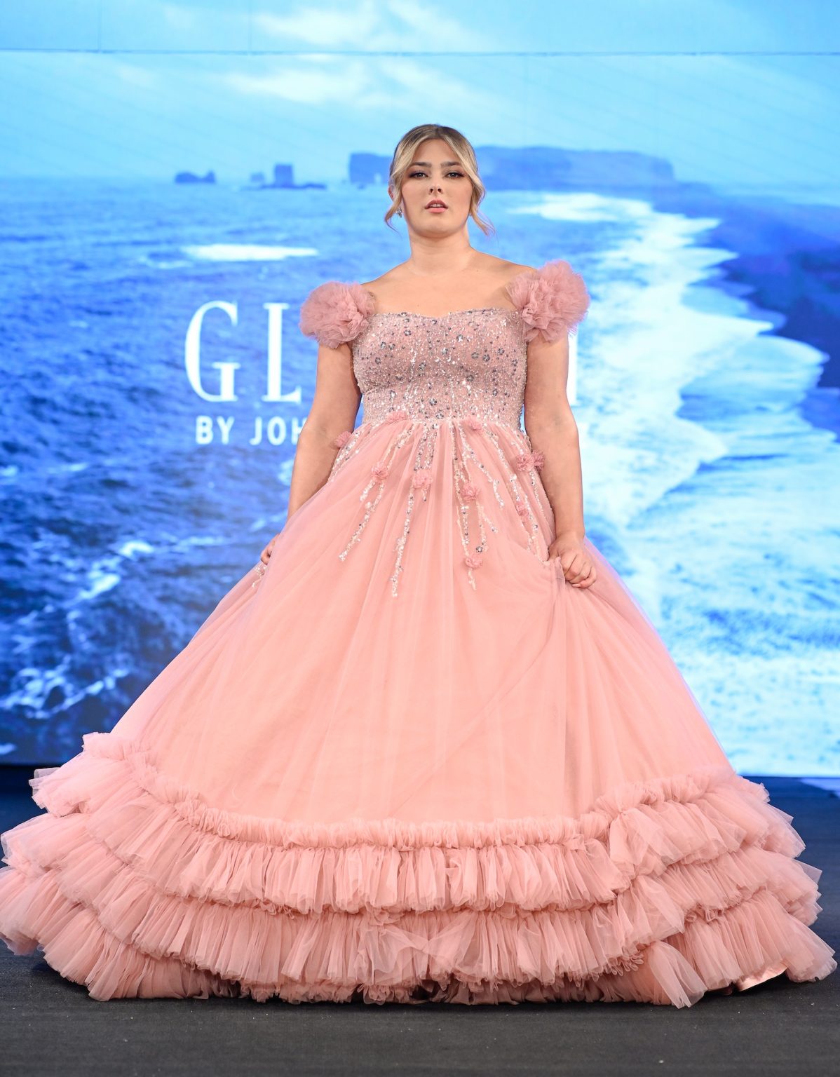NEW YORK, NEW YORK - FEBRUARY 06: A model walks the runway at the Glaudi show during New York Fashion Week Powered By Art Hearts Fashion at The Angel Orensanz Foundation on February 06, 2025 in New York City. (Photo by Arun Nevader/Getty Images for Art Hearts Fashion)