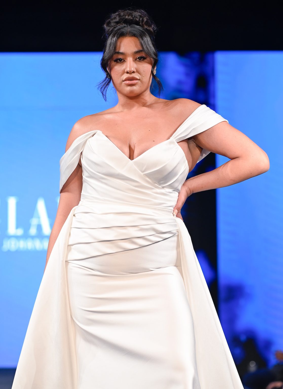 NEW YORK, NEW YORK - FEBRUARY 06: A model walks the runway at the Glaudi show during New York Fashion Week Powered By Art Hearts Fashion at The Angel Orensanz Foundation on February 06, 2025 in New York City. (Photo by Arun Nevader/Getty Images for Art Hearts Fashion)