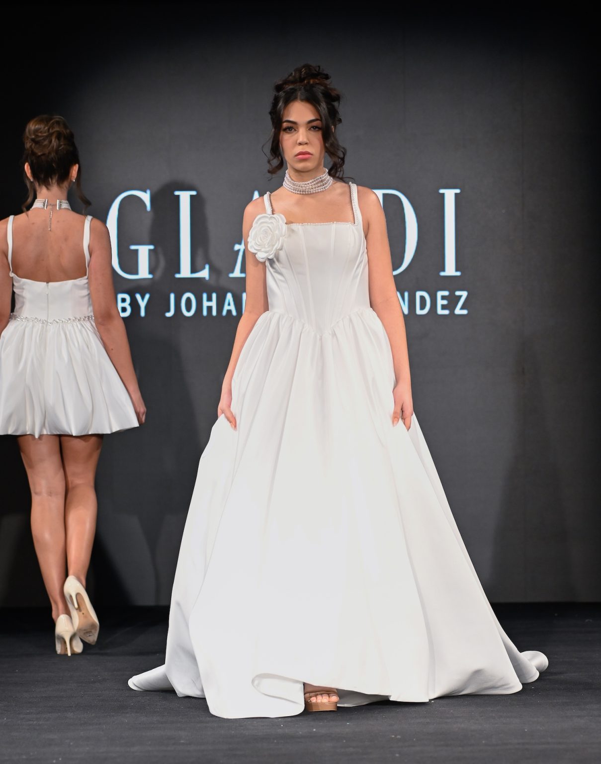 NEW YORK, NEW YORK - FEBRUARY 06: A model walks the runway at the Glaudi show during New York Fashion Week Powered By Art Hearts Fashion at The Angel Orensanz Foundation on February 06, 2025 in New York City. (Photo by Arun Nevader/Getty Images for Art Hearts Fashion)