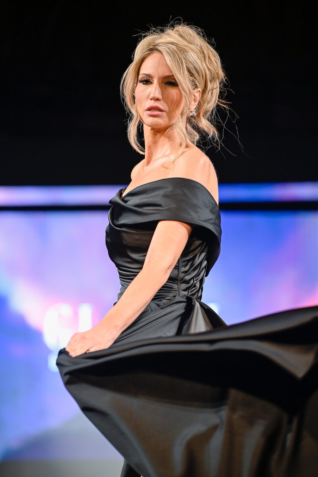 NEW YORK, NEW YORK - FEBRUARY 06: A model walks the runway at the Glaudi show during New York Fashion Week Powered By Art Hearts Fashion at The Angel Orensanz Foundation on February 06, 2025 in New York City. (Photo by Arun Nevader/Getty Images for Art Hearts Fashion)
