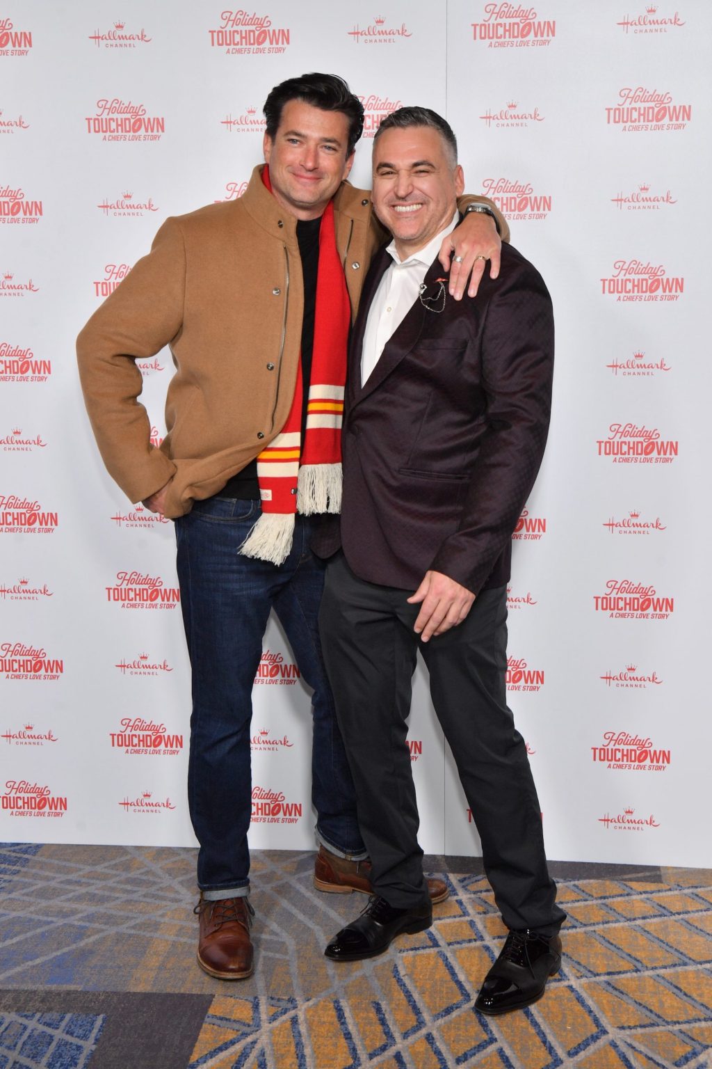 KANSAS CITY, MISSOURI - NOVEMBER 30: (L-R) Wes Brown and David Wulf attend Hallmark's Premiere Screening of Holiday Touchdown: A Chiefs Love Story on November 30, 2024 in Kansas City, Missouri. (Photo by Jason Davis/Getty Images for Hallmark Media)