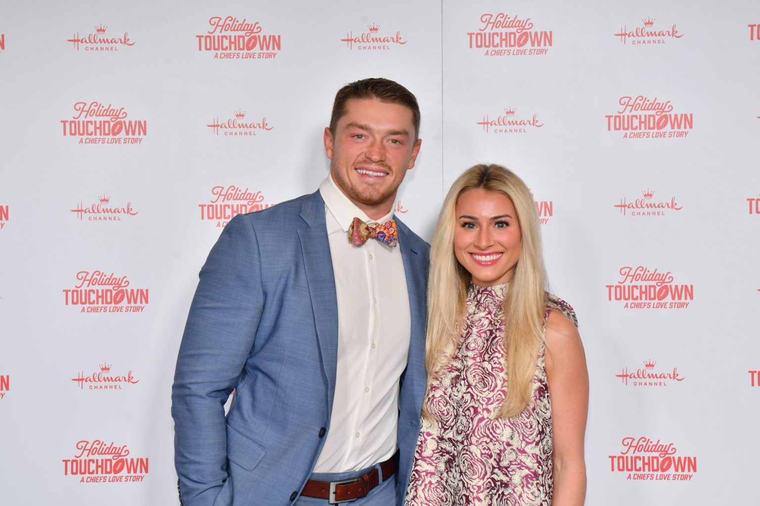 KANSAS CITY, MISSOURI - NOVEMBER 30: (L-R) Swayze Bozeman and Macie Bozeman attend Hallmark's Premiere Screening of Holiday Touchdown: A Chiefs Love Story on November 30, 2024 in Kansas City, Missouri. (Photo by Jason Davis/Getty Images for Hallmark Media)