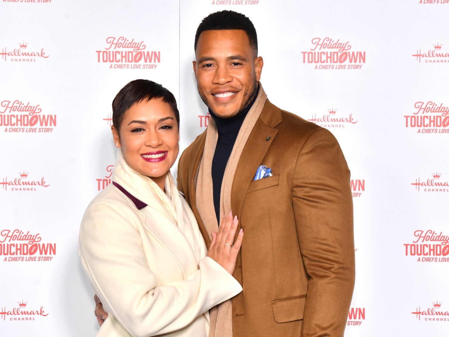 KANSAS CITY, MISSOURI - NOVEMBER 30: (L-R) Grace Byers and Trai Byers attend Hallmark's Premiere Screening of Holiday Touchdown: A Chiefs Love Story on November 30, 2024 in Kansas City, Missouri. (Photo by Jason Davis/Getty Images for Hallmark Media)