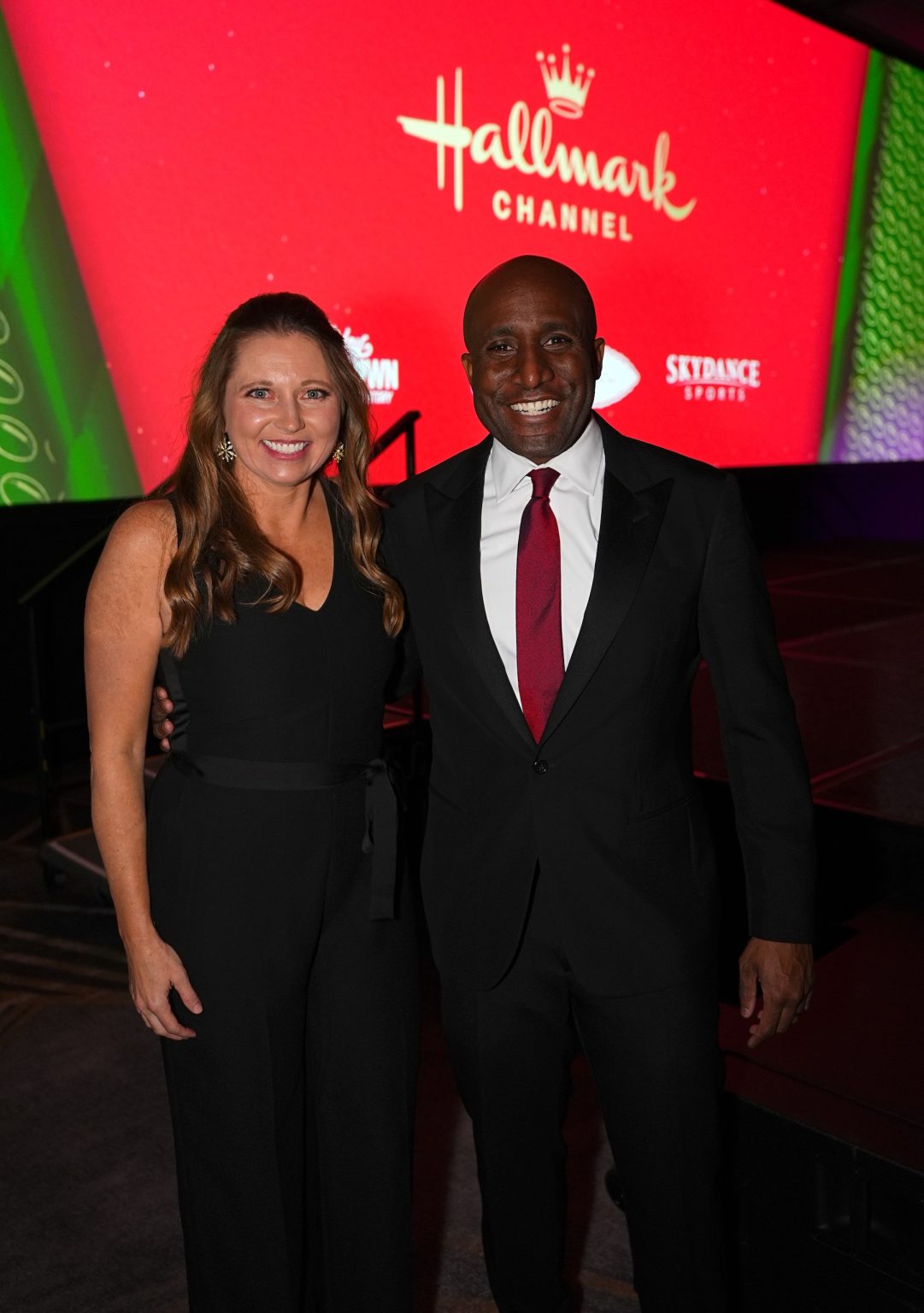 KANSAS CITY, MISSOURI - NOVEMBER 30: (L-R) Katherine Carttar and Kansas City Mayor Quinton Lucas attend Hallmark's Premiere Screening of Holiday Touchdown: A Chiefs Love Story on November 30, 2024 in Kansas City, Missouri. (Photo by Kyle Rivas/Getty Images for Hallmark Media)