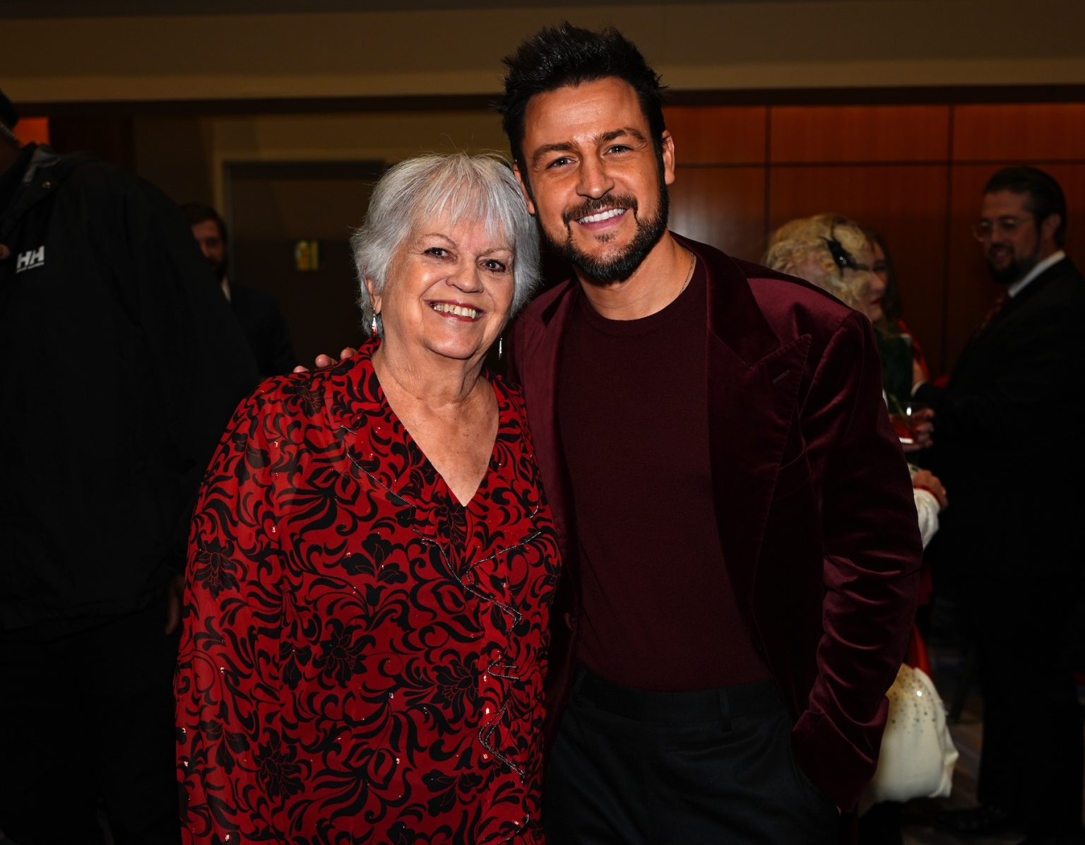 KANSAS CITY, MISSOURI - NOVEMBER 30: Tyler Hynes (R) attends Hallmark's Premiere Screening of Holiday Touchdown: A Chiefs Love Story on November 30, 2024 in Kansas City, Missouri. (Photo by Kyle Rivas/Getty Images for Hallmark Media)