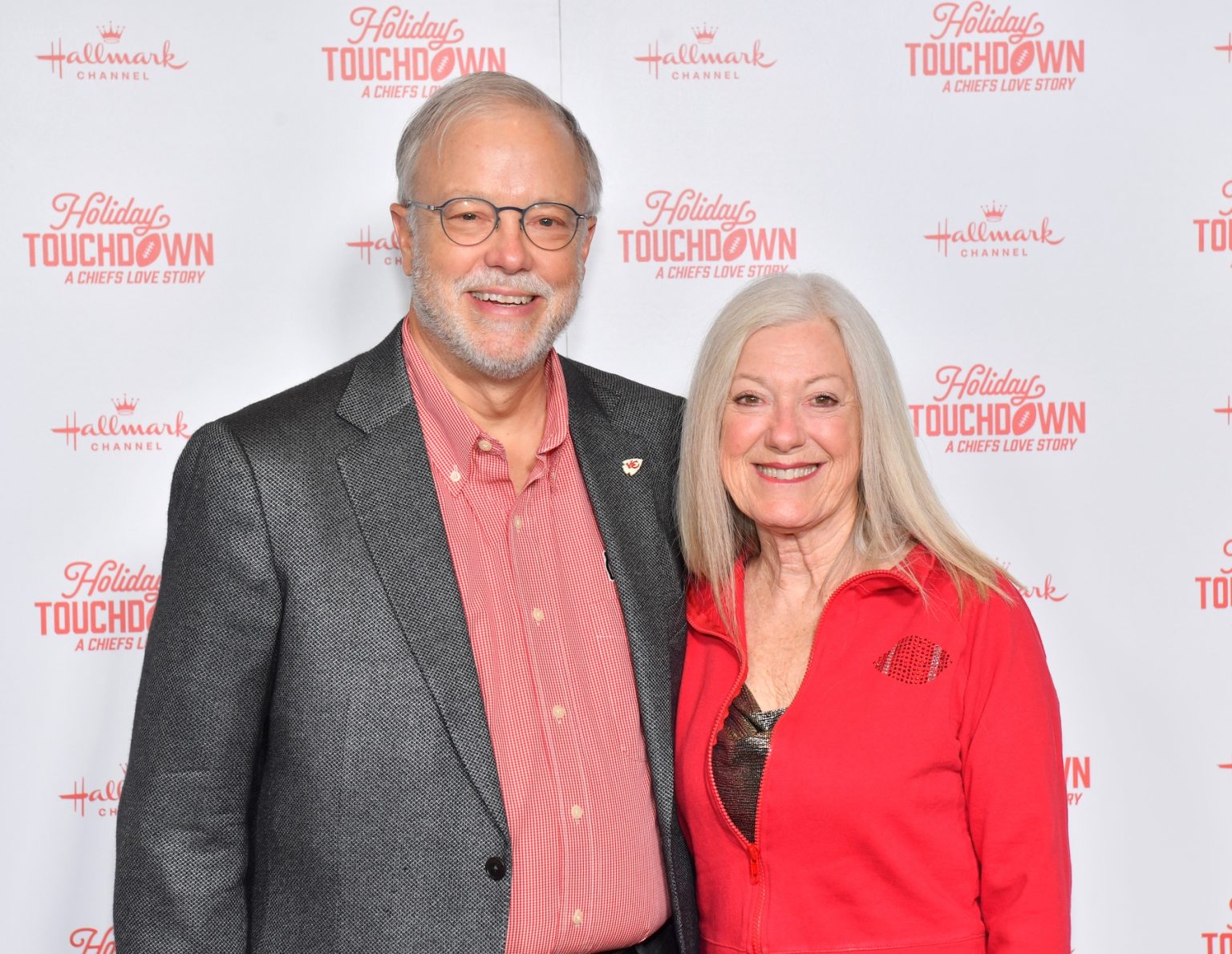 KANSAS CITY, MISSOURI - NOVEMBER 30: Donald J. Hall, Jr. (L) attends Hallmark's Premiere Screening of Holiday Touchdown: A Chiefs Love Story on November 30, 2024 in Kansas City, Missouri. (Photo by Jason Davis/Getty Images for Hallmark Media)