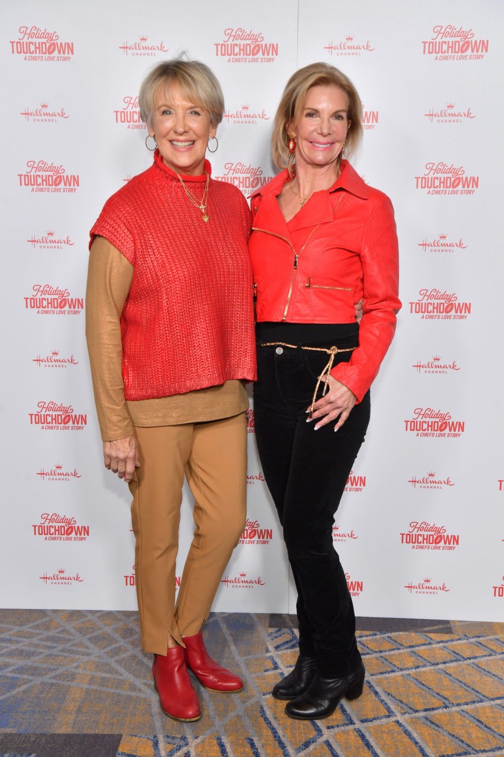 KANSAS CITY, MISSOURI - NOVEMBER 30: (L-R) Rita Hunt and Susan Aistrip attend Hallmark's Premiere Screening of Holiday Touchdown: A Chiefs Love Story on November 30, 2024 in Kansas City, Missouri. (Photo by Jason Davis/Getty Images for Hallmark Media)