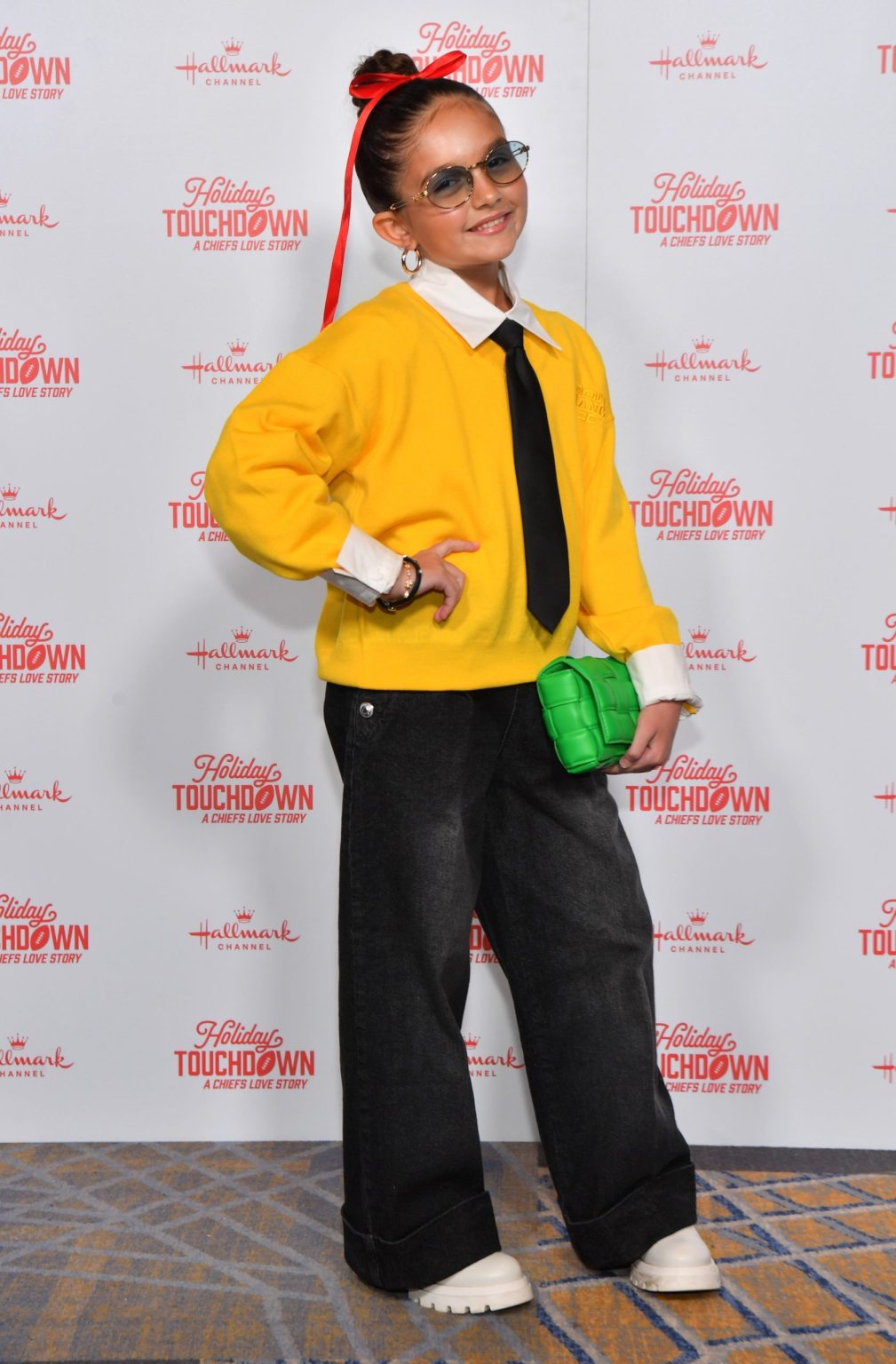 KANSAS CITY, MISSOURI - NOVEMBER 30: Taylen Biggs attends Hallmark's Premiere Screening of Holiday Touchdown: A Chiefs Love Story on November 30, 2024 in Kansas City, Missouri. (Photo by Jason Davis/Getty Images for Hallmark Media)