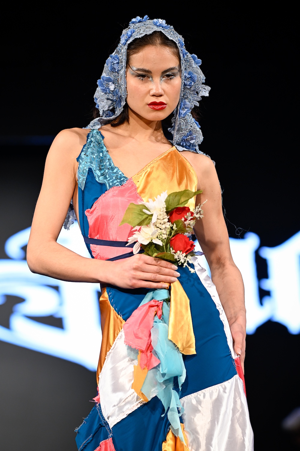 NEW YORK, NEW YORK - FEBRUARY 08: A model walks the runway at the Haus of Harleen show during New York Fashion Week Powered By Art Hearts Fashion at The Angel Orensanz Foundation on February 08, 2025 in New York City. (Photo by Arun Nevader/Getty Images for Art Hearts Fashion)
