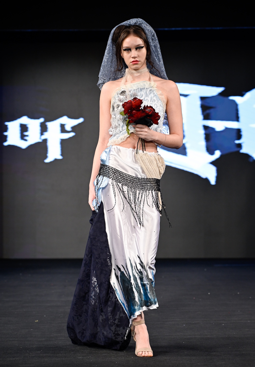 NEW YORK, NEW YORK - FEBRUARY 08: Model Madison Curtis walks the runway at the Haus of Harleen show during New York Fashion Week Powered By Art Hearts Fashion at The Angel Orensanz Foundation on February 08, 2025 in New York City. (Photo by Arun Nevader/Getty Images for Art Hearts Fashion)