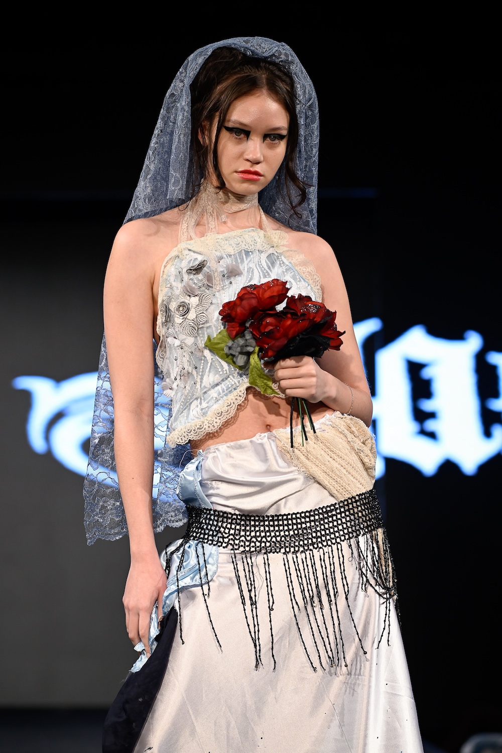NEW YORK, NEW YORK - FEBRUARY 08: Model Madison Curtis walks the runway at the Haus of Harleen show during New York Fashion Week Powered By Art Hearts Fashion at The Angel Orensanz Foundation on February 08, 2025 in New York City. (Photo by Arun Nevader/Getty Images for Art Hearts Fashion)