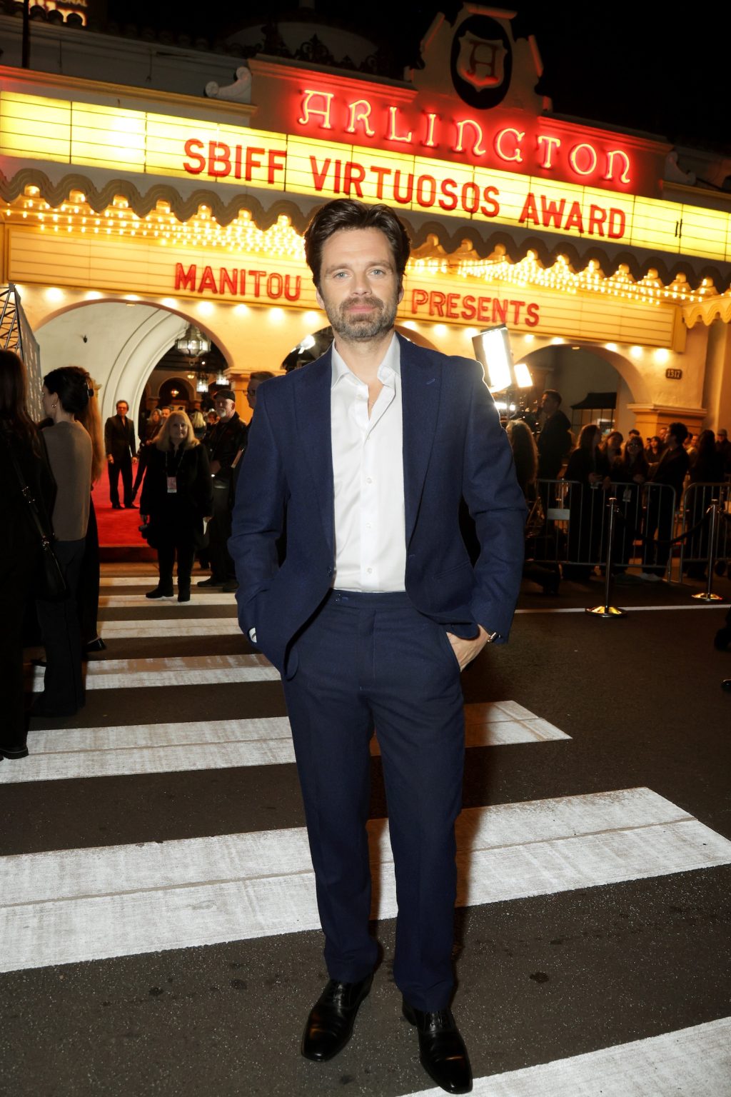 SANTA BARBARA, CALIFORNIA - FEBRUARY 09: Honoree Sebastian Stan attends the Virtuosos Award ceremony during the 40th Santa Barbara International Film Festival at The Arlington Theatre on February 09, 2025 in Santa Barbara, California. (Photo by Rebecca Sapp/Getty Images for Santa Barbara International Film Festival)