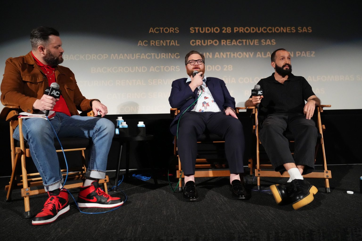 Paul Walter Hauser and Samir Oliveros attend IFC Films’ Luckiest Man in America Los Angeles Premiere at the Aero Theater on ​Tuesday, March ​25, 2025 in Los Angeles.