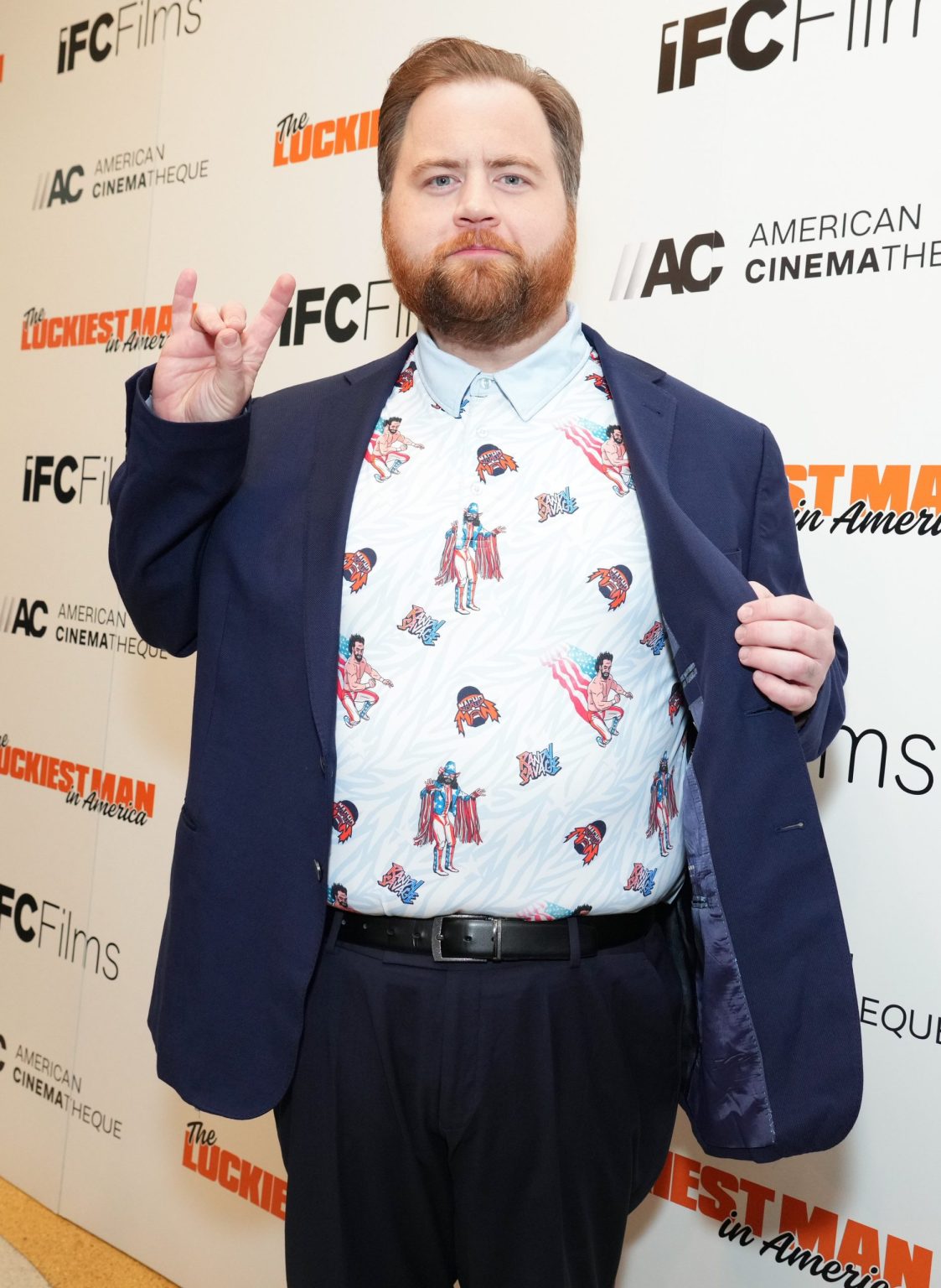 Paul Walter Hauser attends IFC Films’ Luckiest Man in America Los Angeles Premiere at the Aero Theater on ​Tuesday, March ​25, 2025 in Los Angeles.